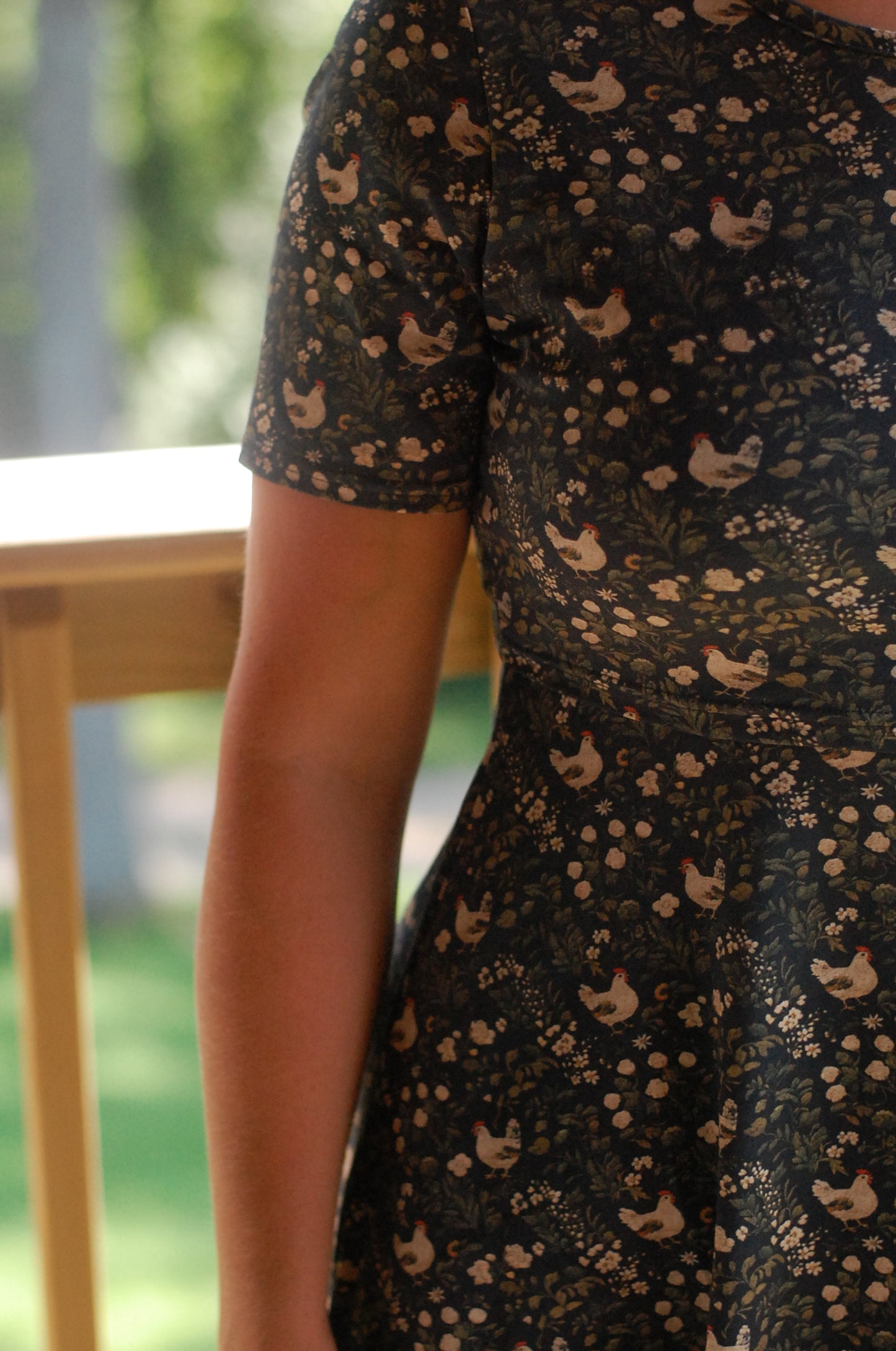 Pre-Order Cotton Chicken Print Nursing Friendly Dress