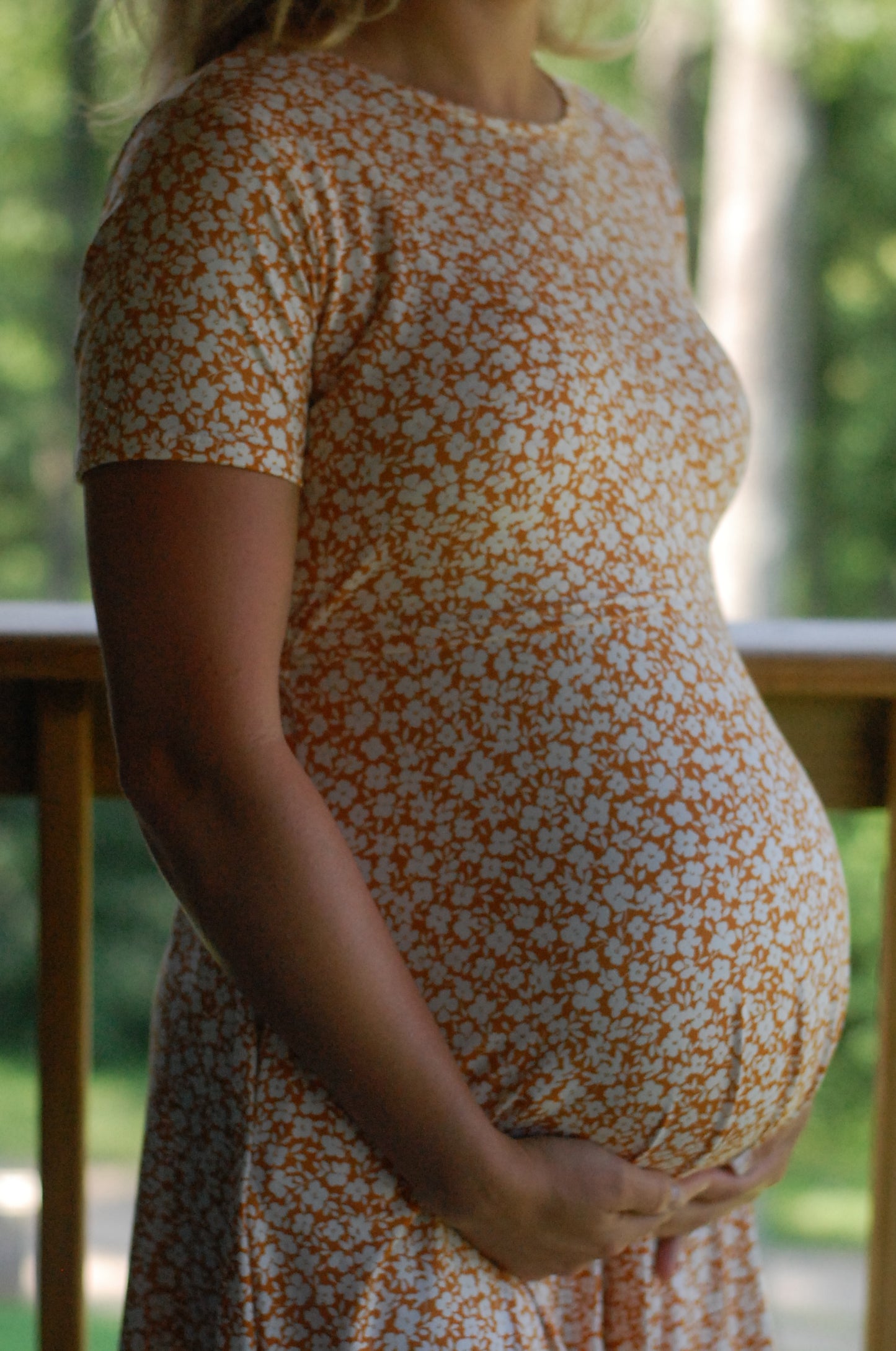 "Summer Blossom" Round Neck Twirl Nursing Friendly Dress