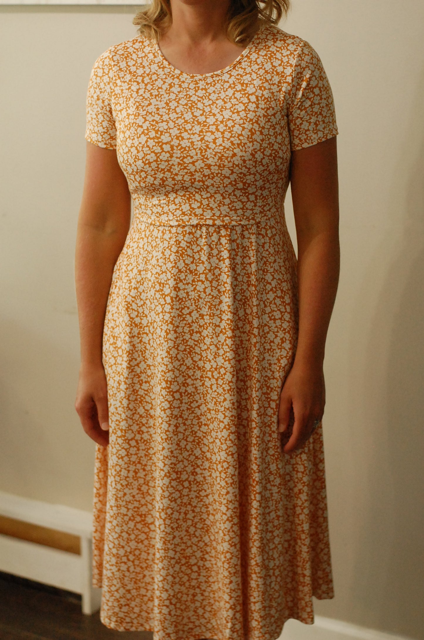 "Summer Blossom" Round Neck Twirl Nursing Friendly Dress