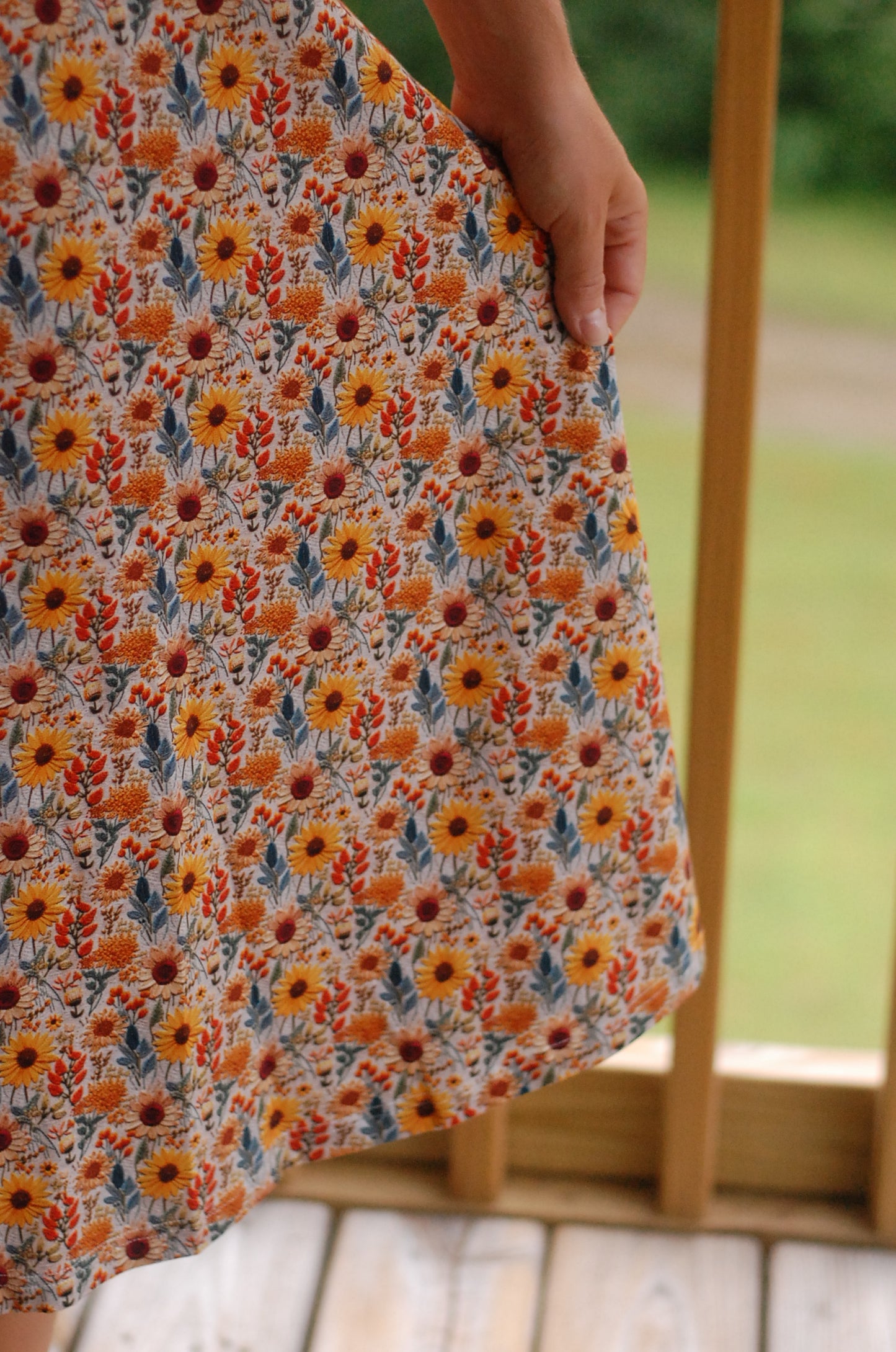 Pre-Order Cotton Sunflower Floral Nursing Friendly Twirl Dress