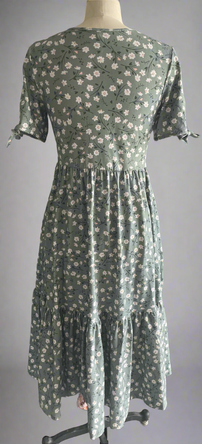 Pre-Order Daisy Blooms Tiered Midi Dress