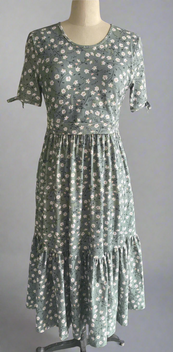 Pre-Order Daisy Blooms Tiered Midi Dress