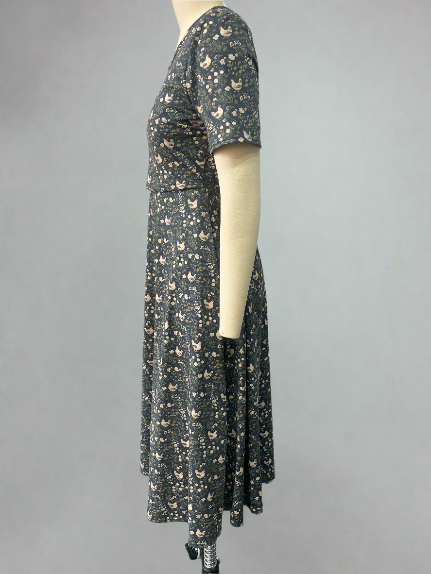 Pre-Order Cotton Chicken Print Nursing Friendly Dress