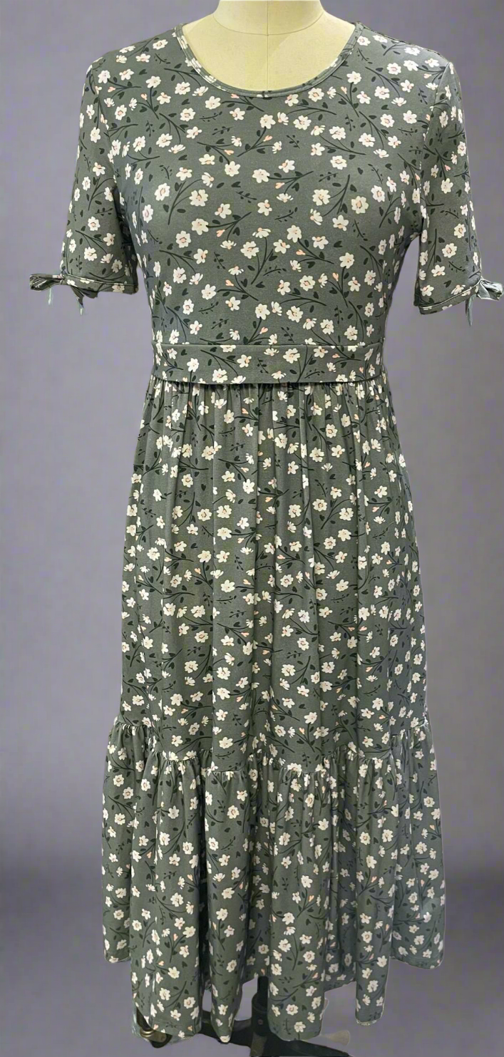 Pre-Order Daisy Blooms Tiered Midi Dress