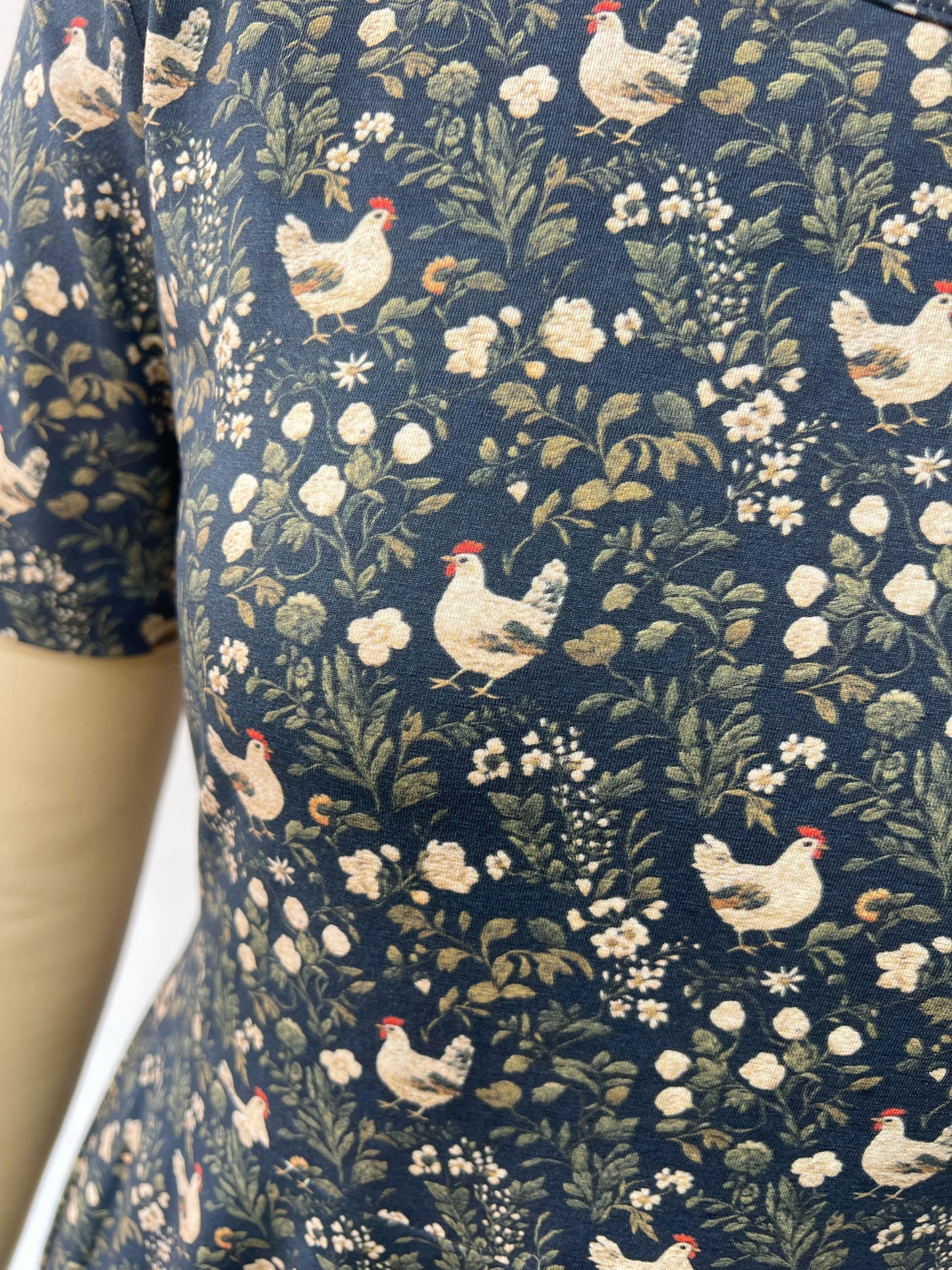 Pre-Order Cotton Chicken Print Twirl Dress