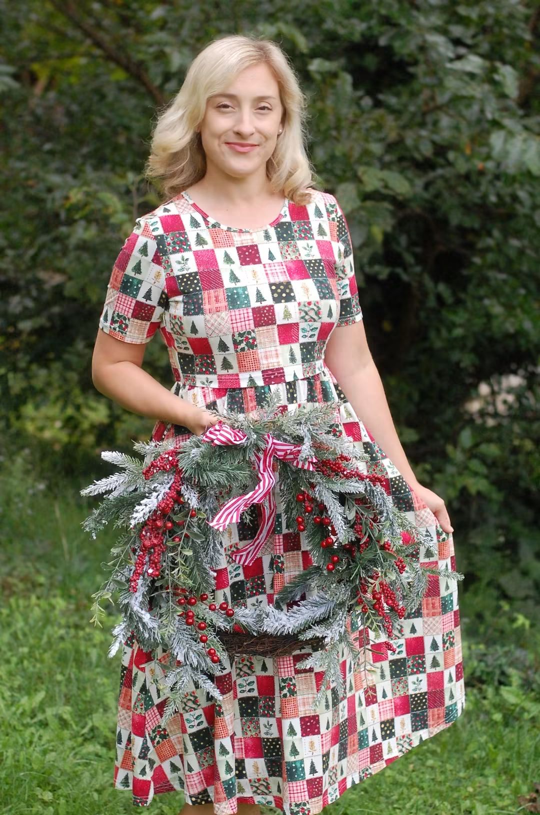 Pre-Order "Holiday Cheer" Cotton Midi Dress