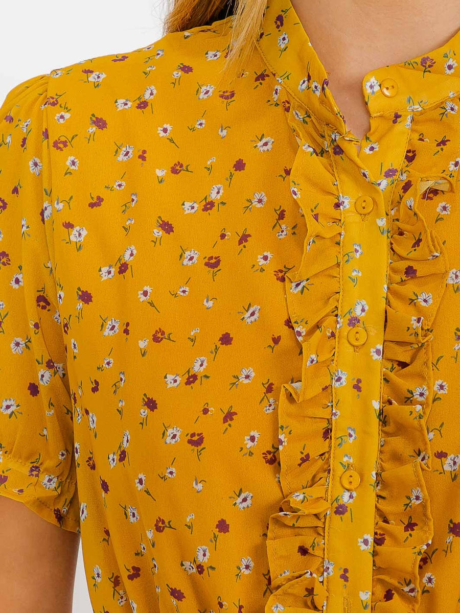 Yellow Floral Maxi Dress