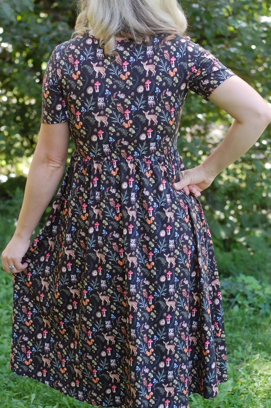 Pre-Order Forest Friends Cotton Everyday Midi Dress