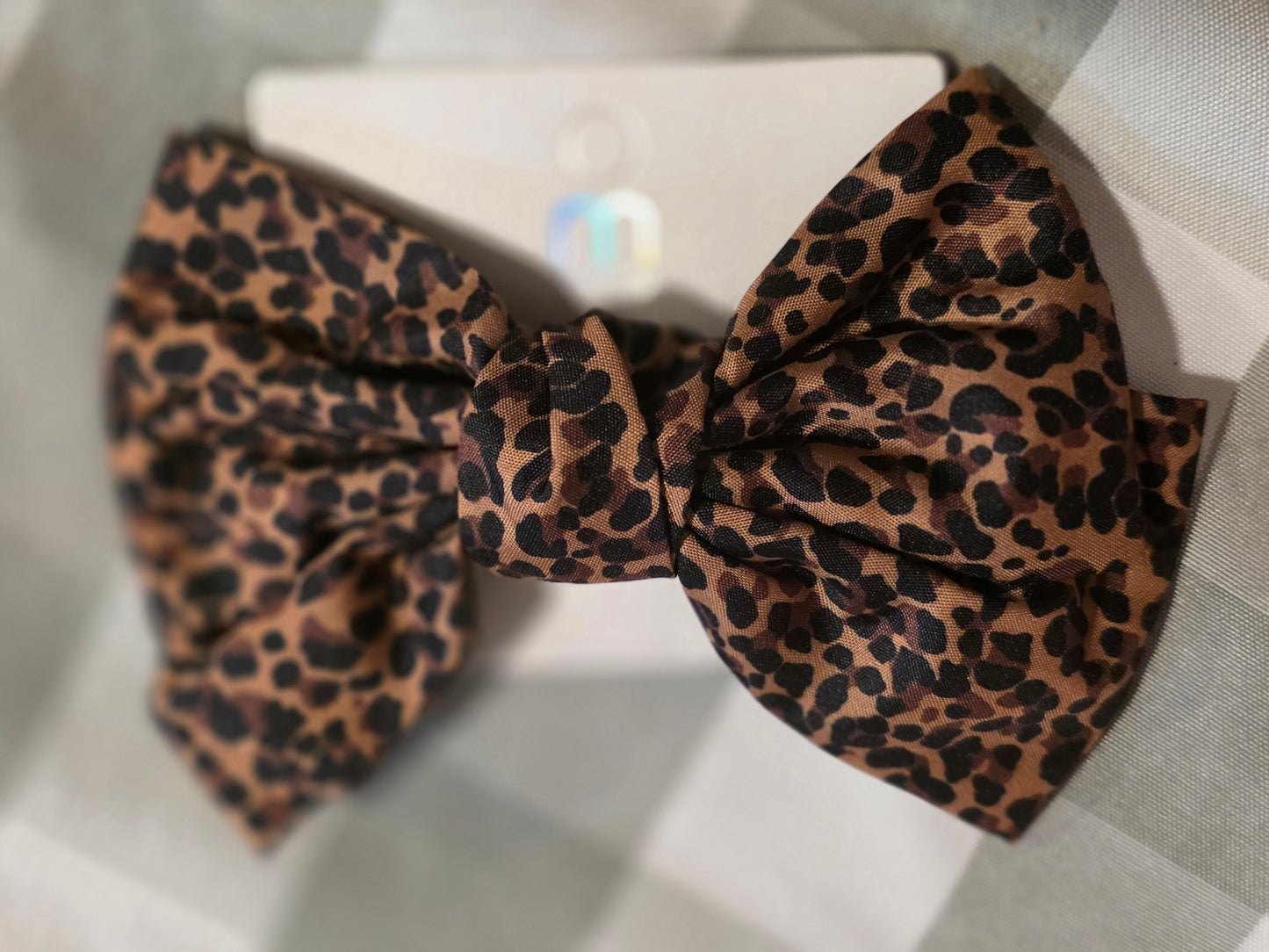 6" Leopard Print Hair Bow