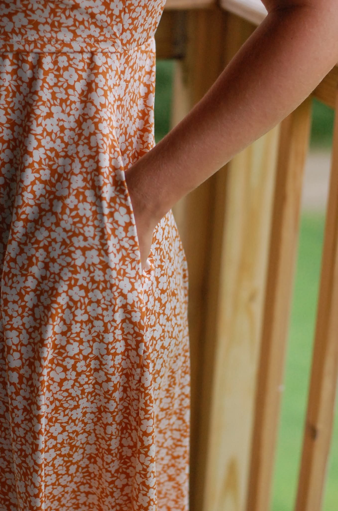 "Summer Blossom" Round Neck Twirl Nursing Friendly Dress
