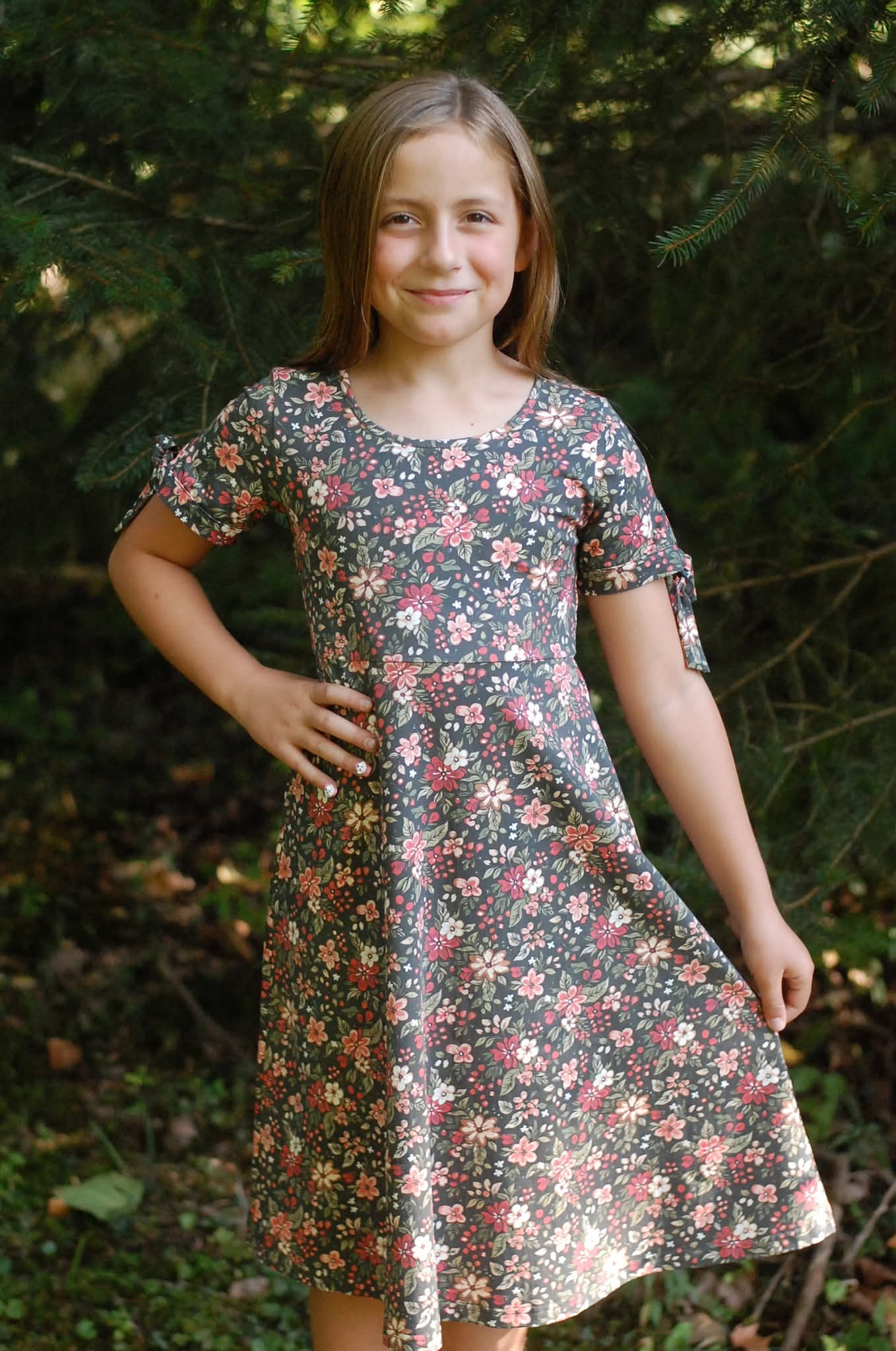 Pre-Order Merry Blooms Cotton Maxi Twirl Dress