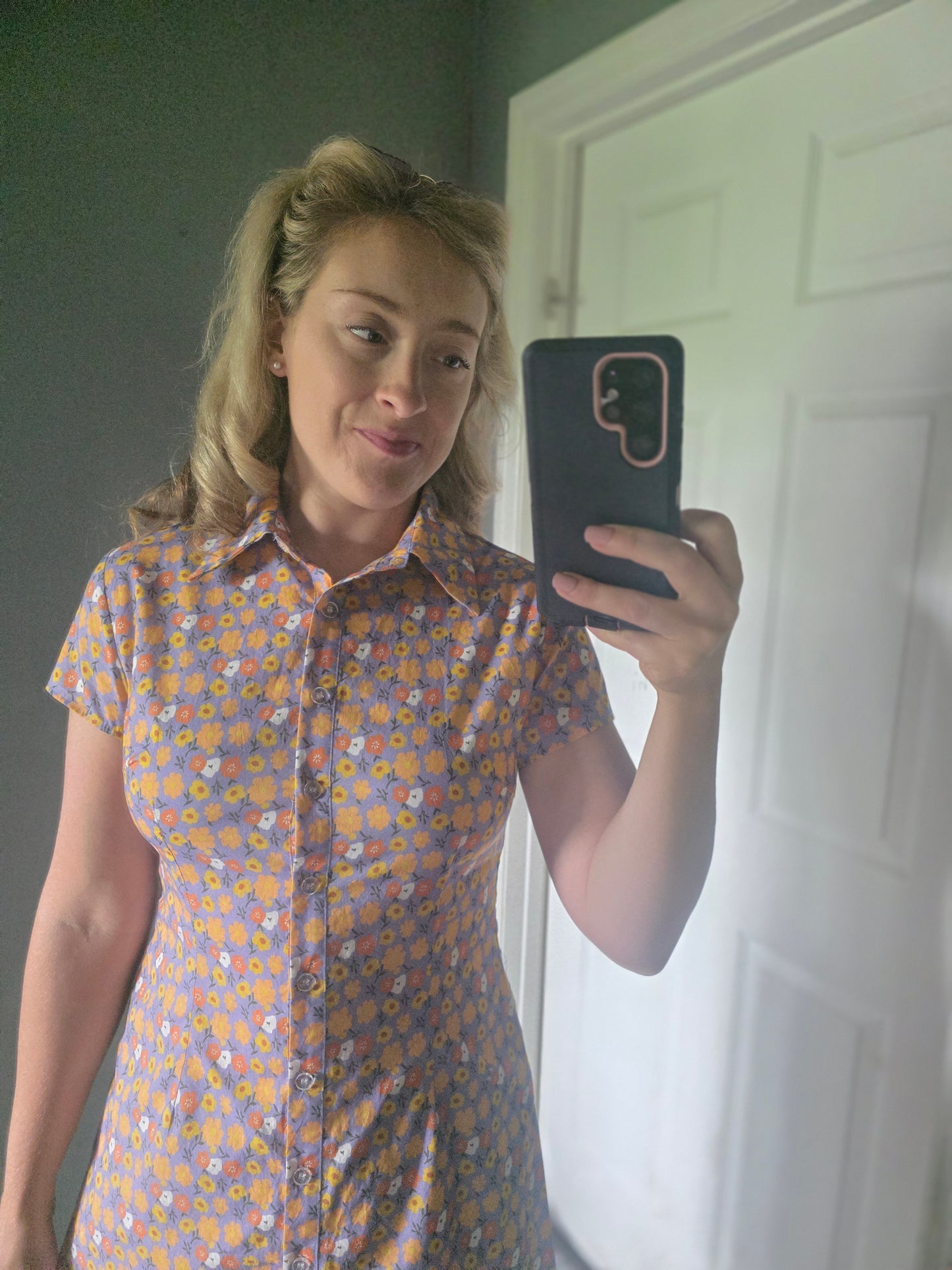 Pre-Order 100% Cotton Floral Dress with Buttons