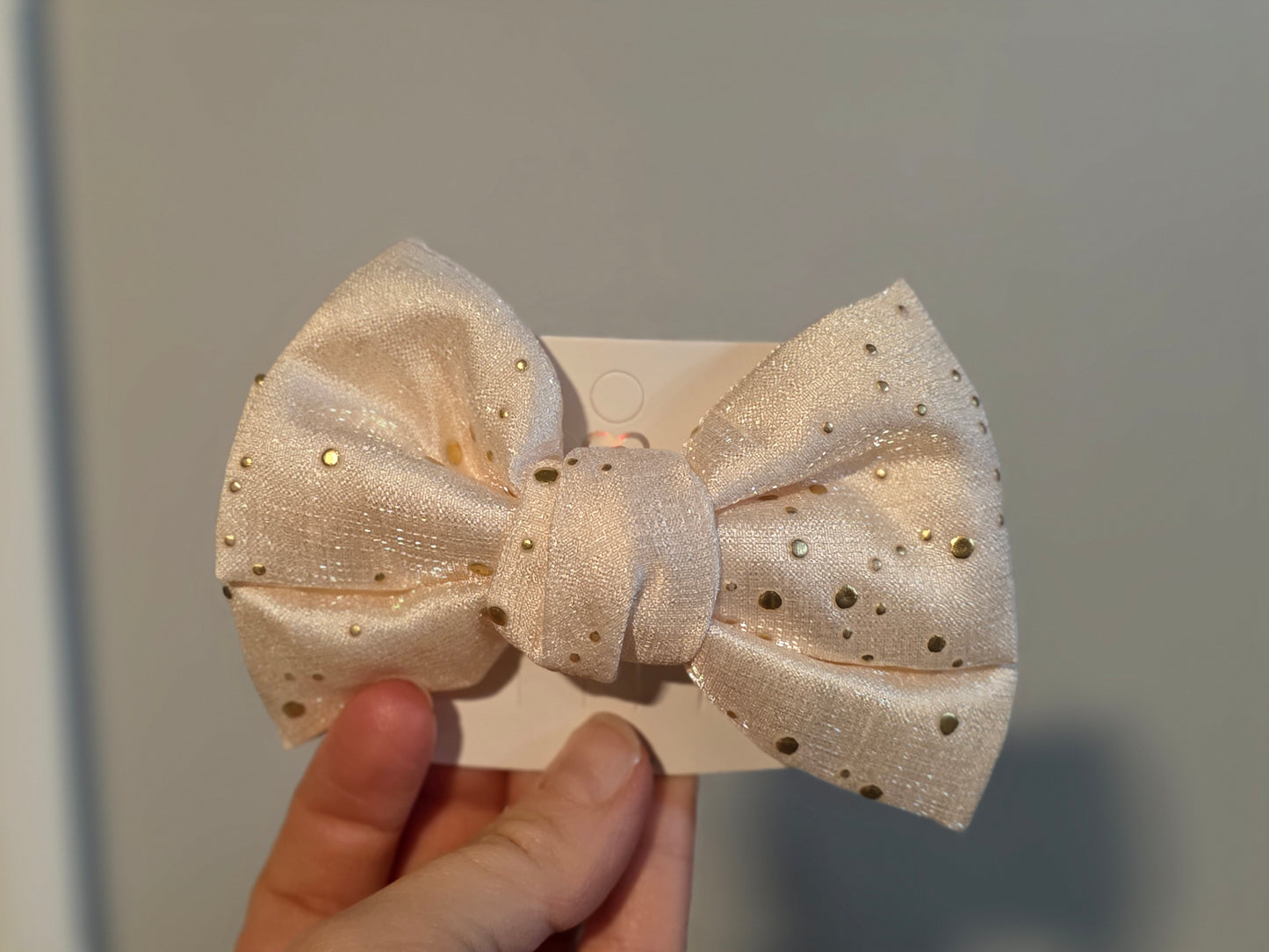 5" Hair Bow in Cream