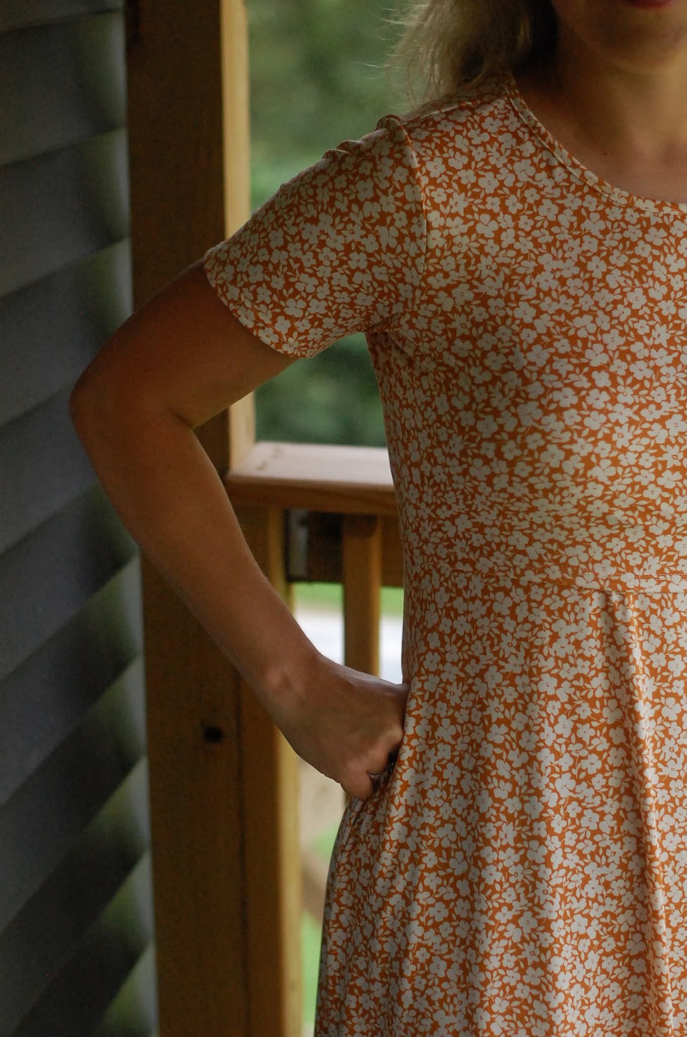 "Summer Blossom" Round Neck Twirl Nursing Friendly Dress