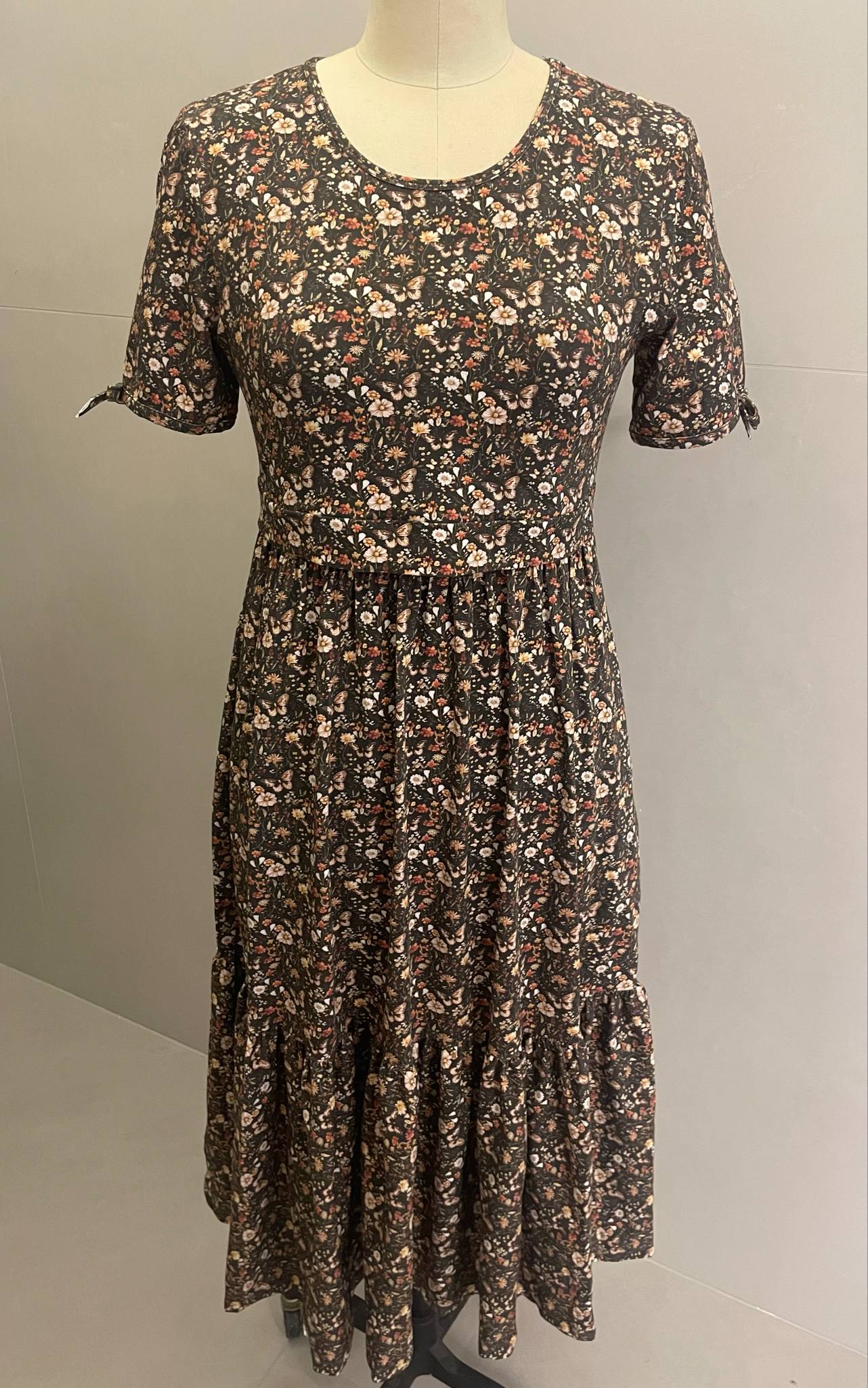 Pre-Order Butterfly Garden Tiered Midi Dress