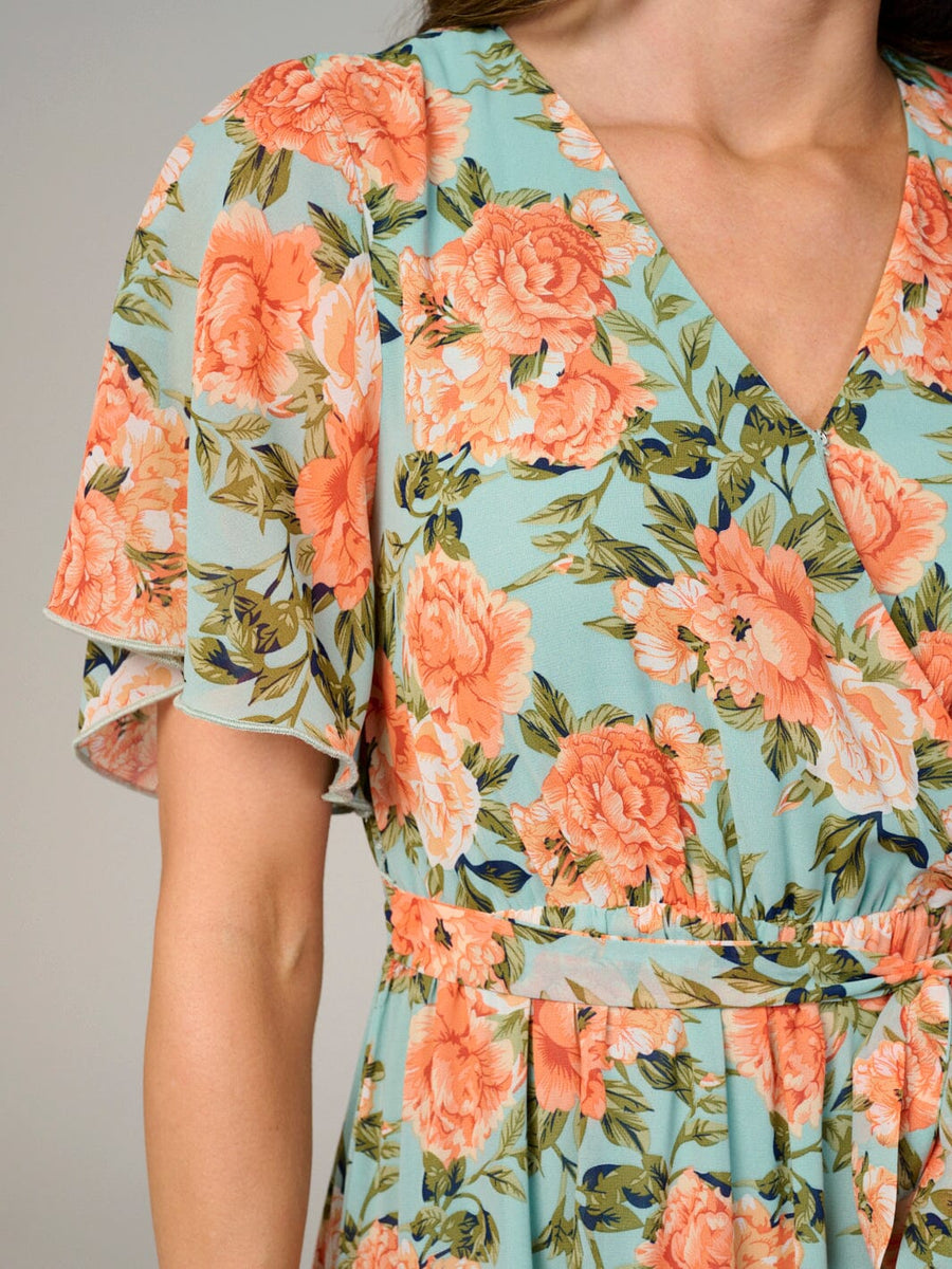 Sage Floral Maxi Dress