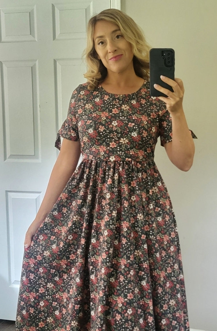 Pre-Order Merry Blooms Cotton Nursing Friendly Maxi Dress