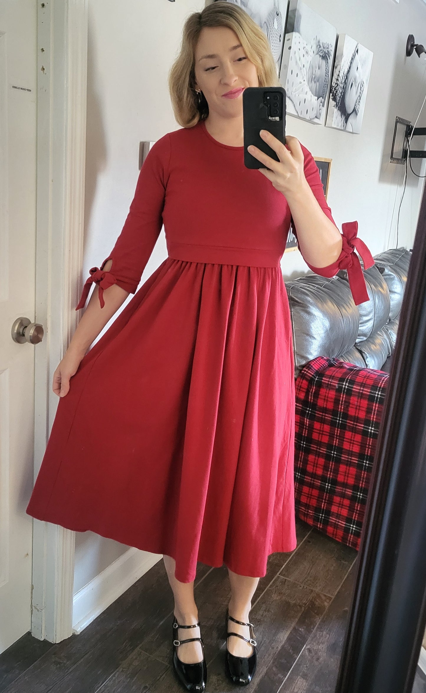 Pre-Order Bow Sleeve Nursing & Maternity Friendly Dress