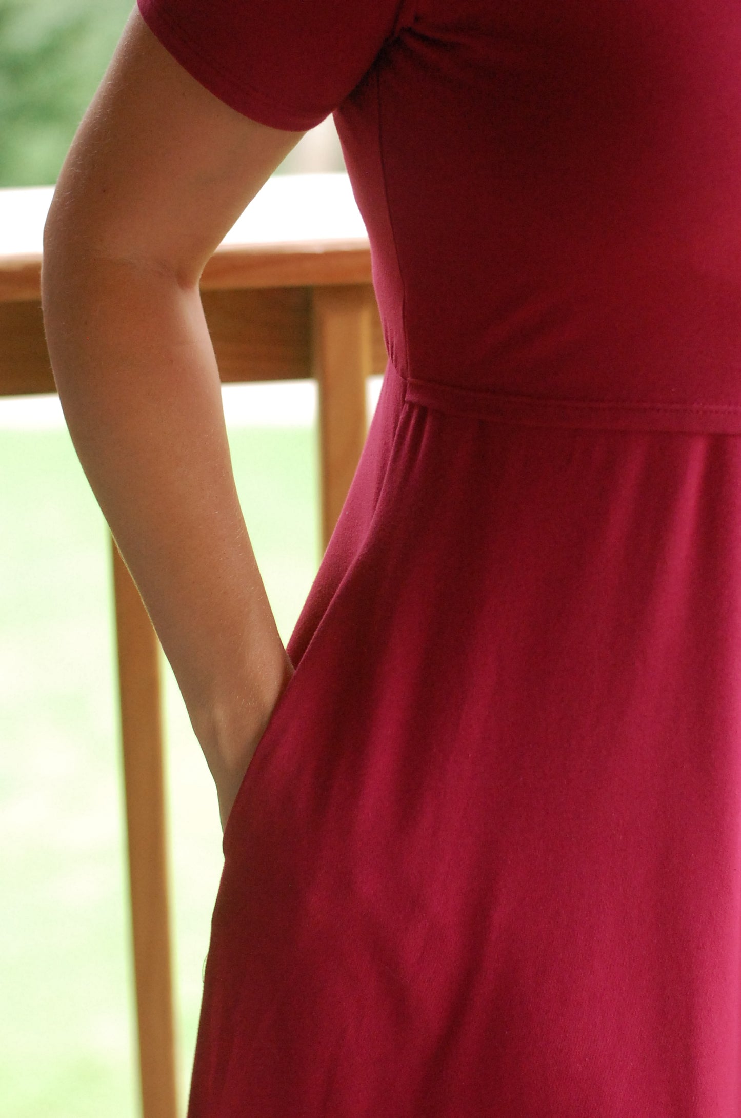 "Ruby" Cotton Round Neck Twirl Nursing Friendly Dress