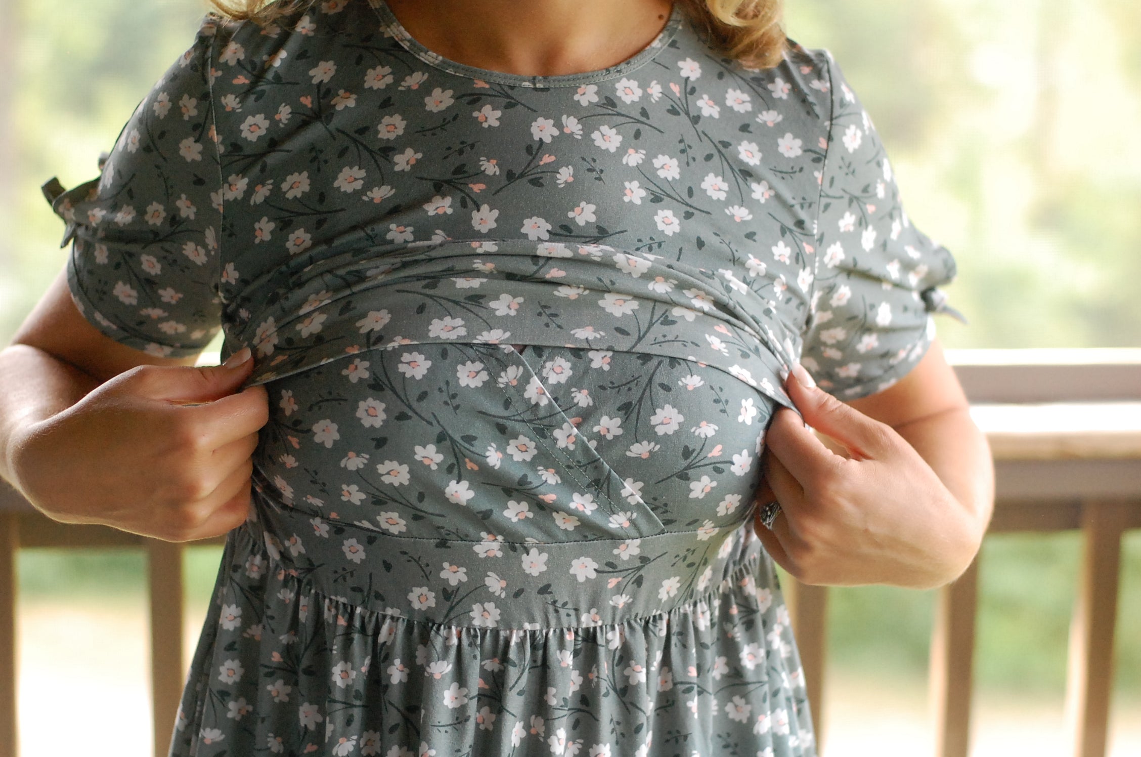 Daisy Blooms Cotton Tiered Midi Dress