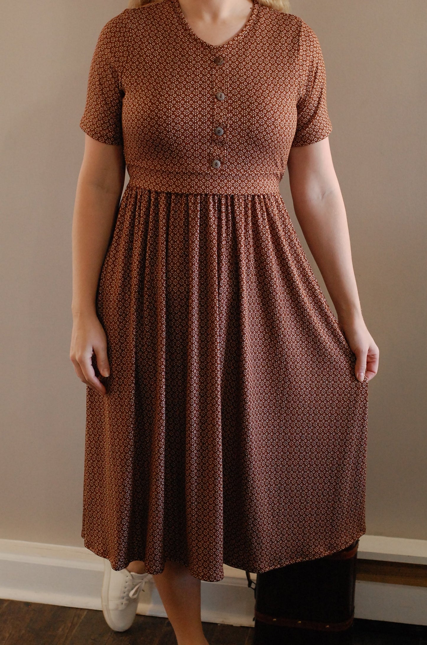 Simply Daisy Button Style Dress Nursing & Maternity Friendly