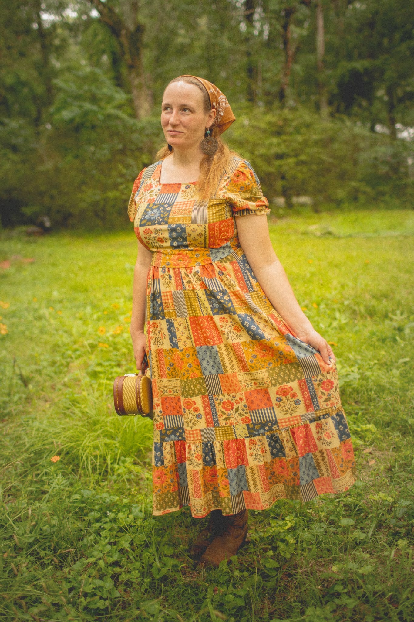 Pre-Order "Heritage Patchwork"  Cotton 50-inch Dress