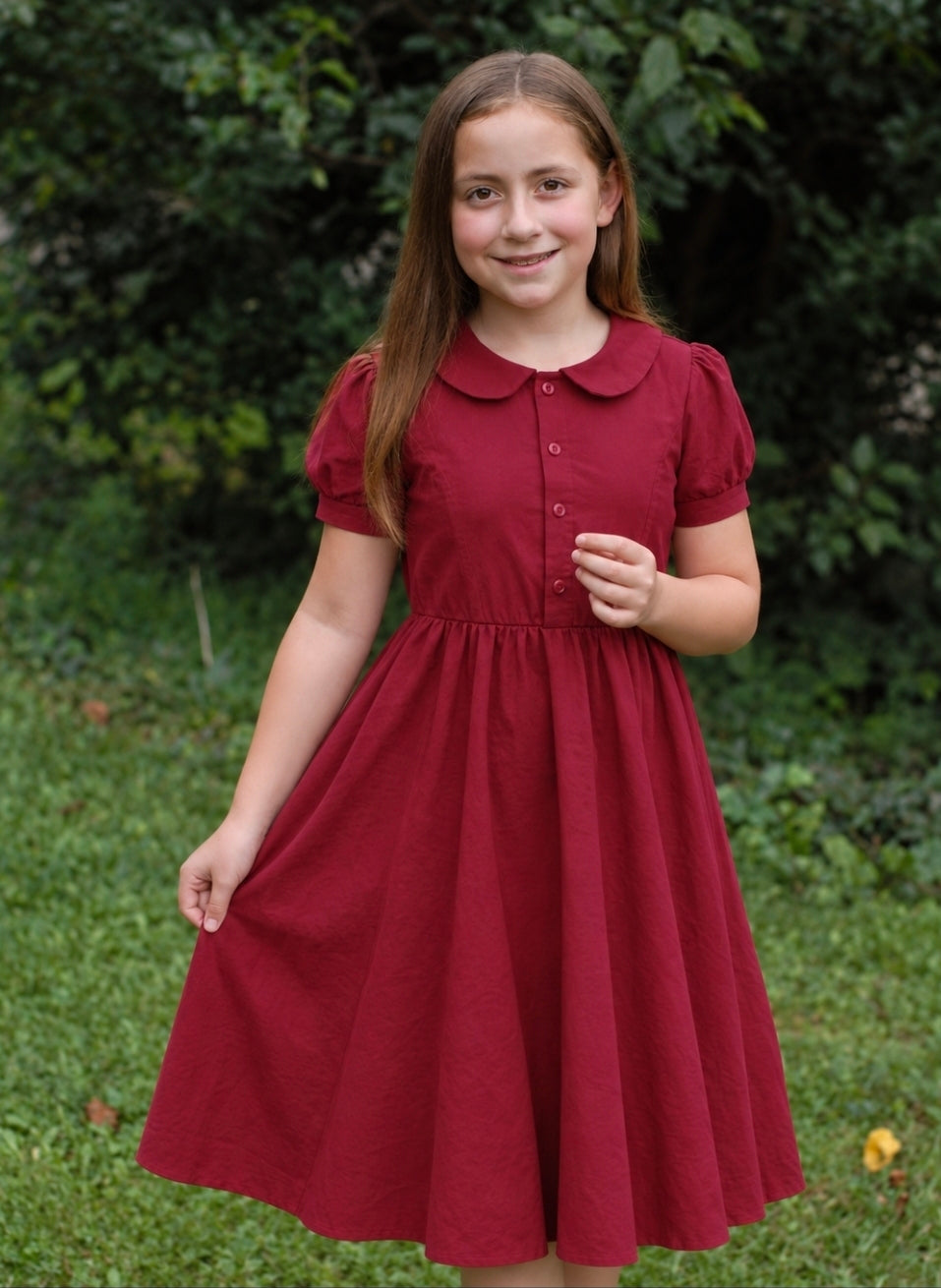 Pre-order Girls Linen/Cotton Blend Dress