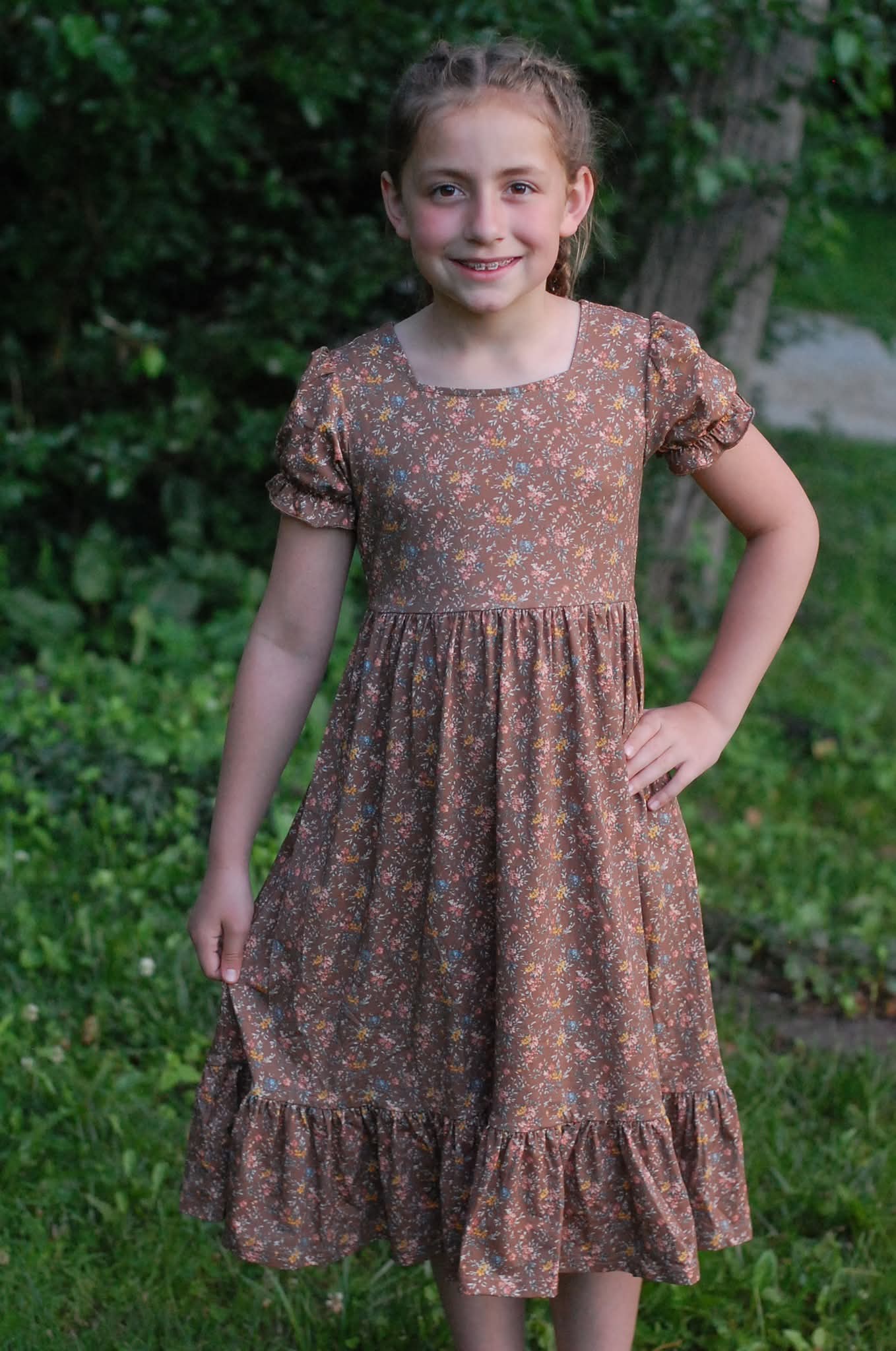 Pre-Order Girls "Little Dress on the Prairie" Cotton Tiered Dress