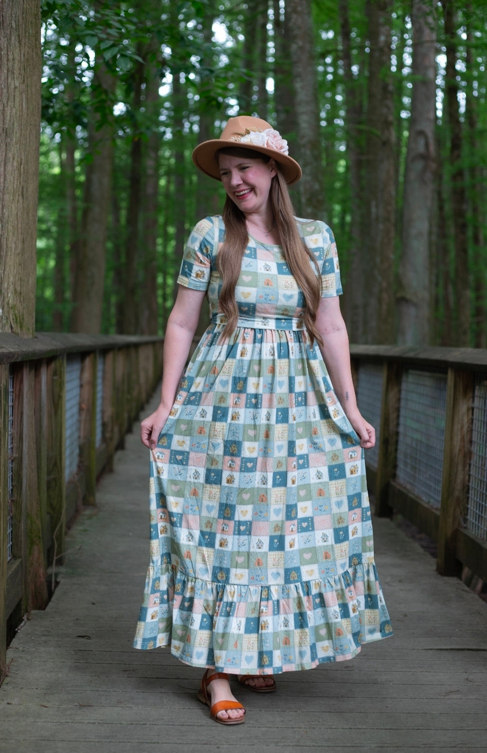 Pre-Order "Storybook Cottage"  Patchwork Cotton Maxi Dress