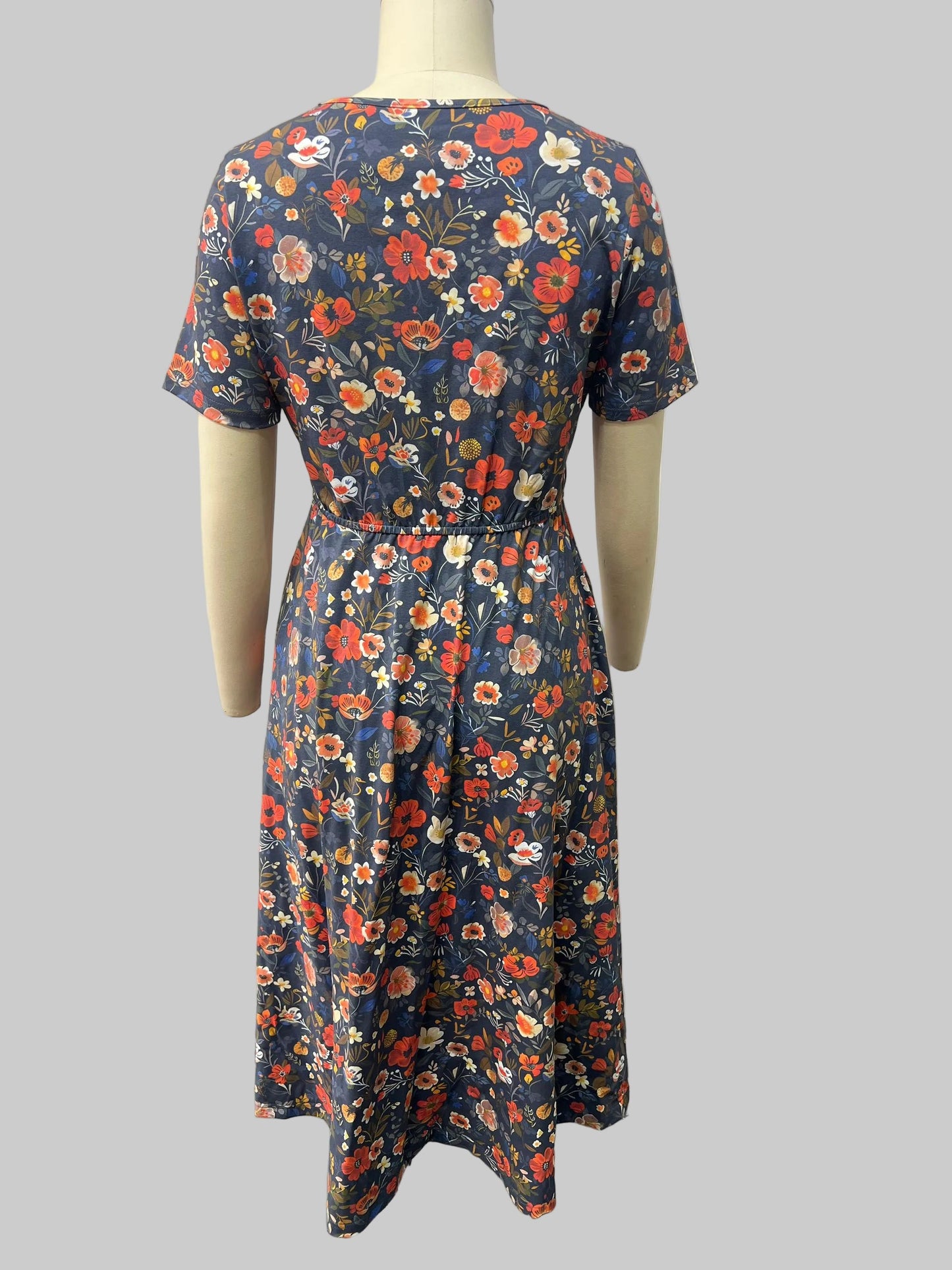 Antique Floral Cotton Twirl Dress Nursing Friendly