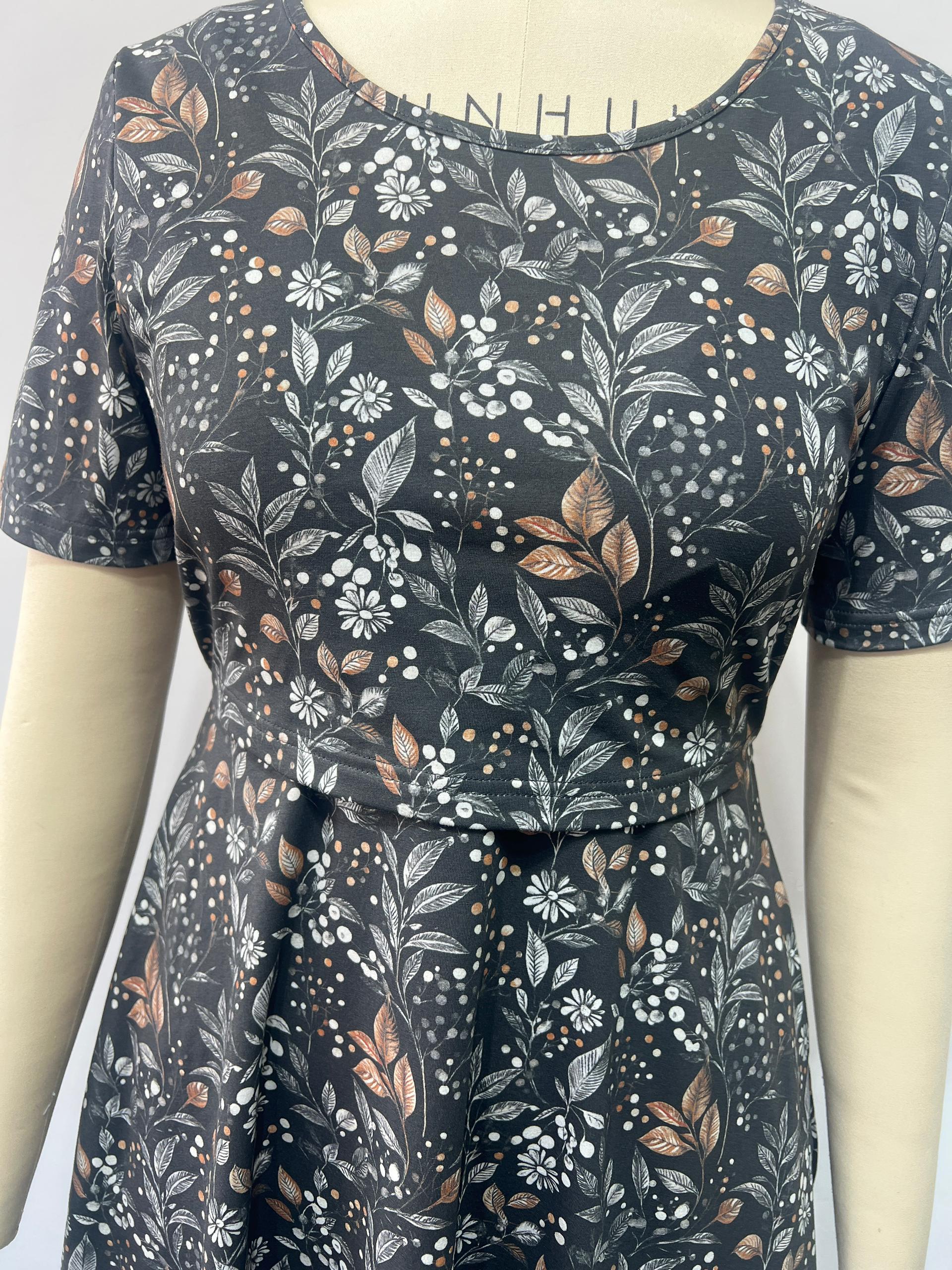 Floral "Ivy" Cotton Twirl Dress