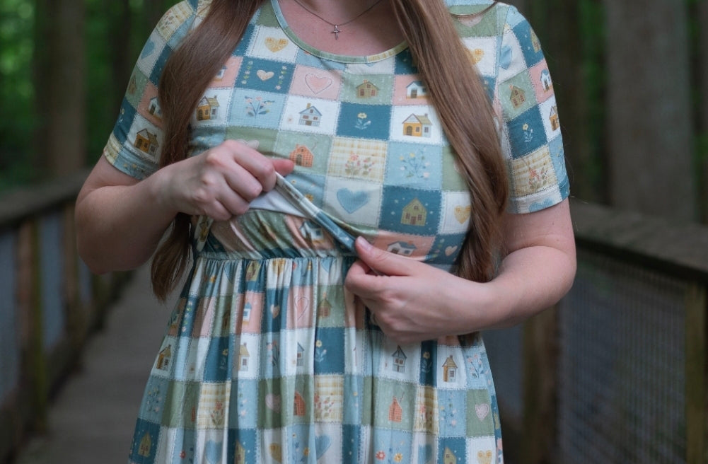 Pre-Order "Storybook Cottage"  Patchwork Cotton Maxi Dress