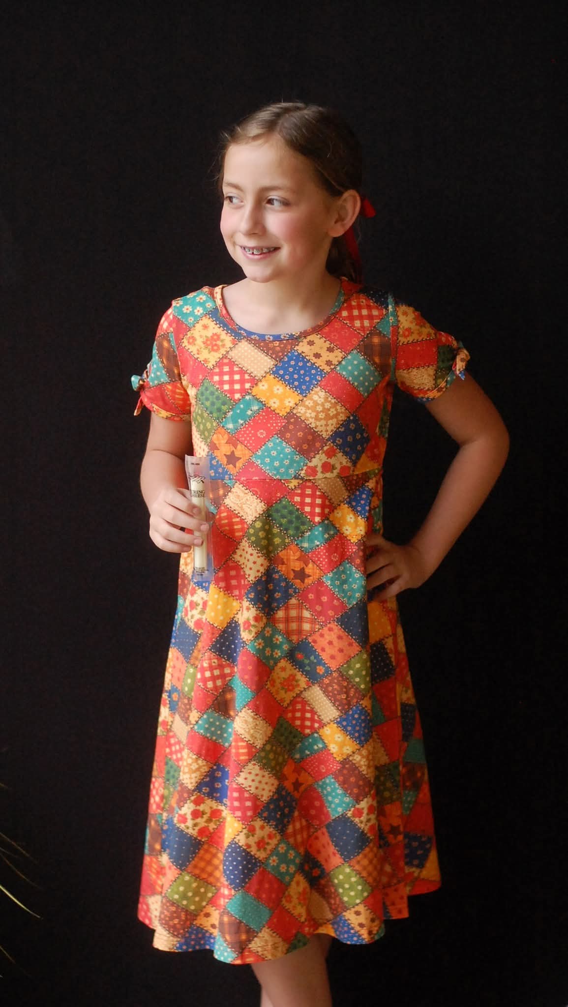 June Pre-Order Girls Country Charm Patchwork Twirl Cotton Dress