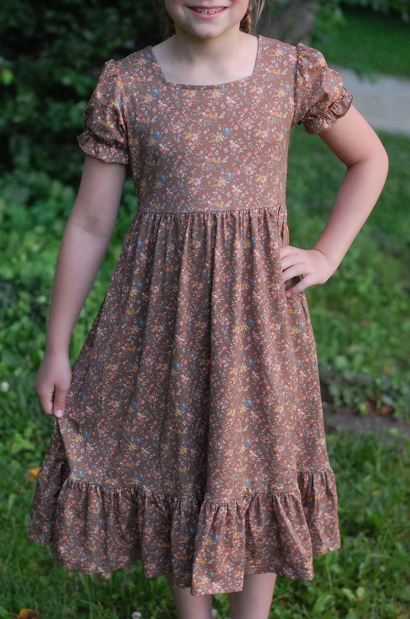 Pre-Order Girls "Little Dress on the Prairie" Cotton Tiered Dress