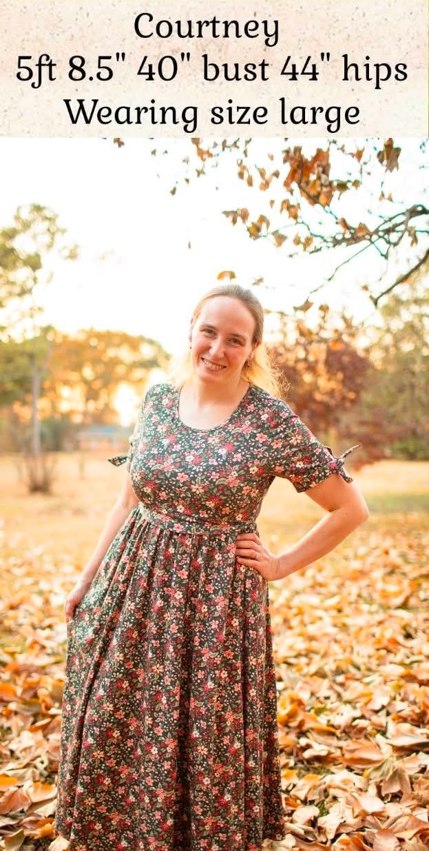 Merry Blooms Cotton Nursing Friendly Maxi Dress