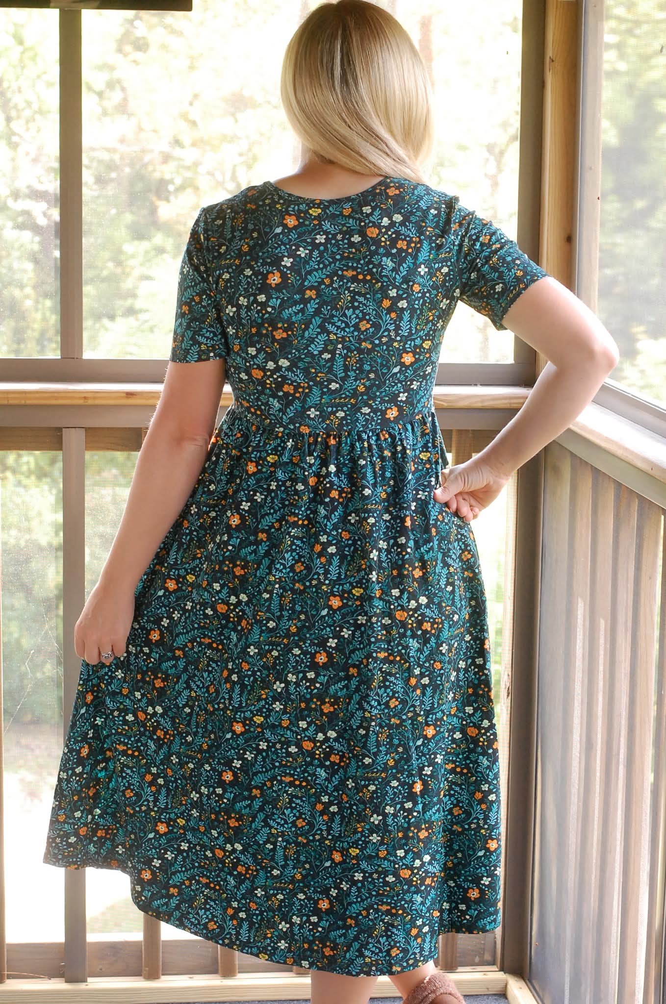 Cotton Fernwood Floral Homestead Nursing Friendly Dress