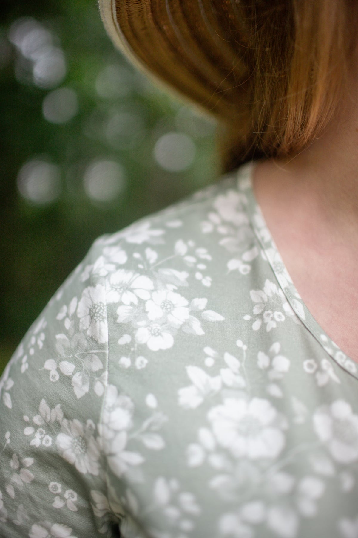 Sage Blossom Cotton Twirl Dress