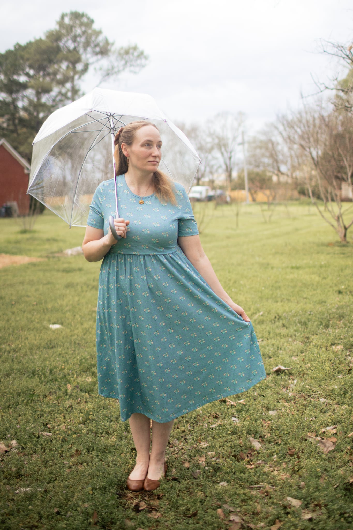 Vintage Blooms Cotton Dress