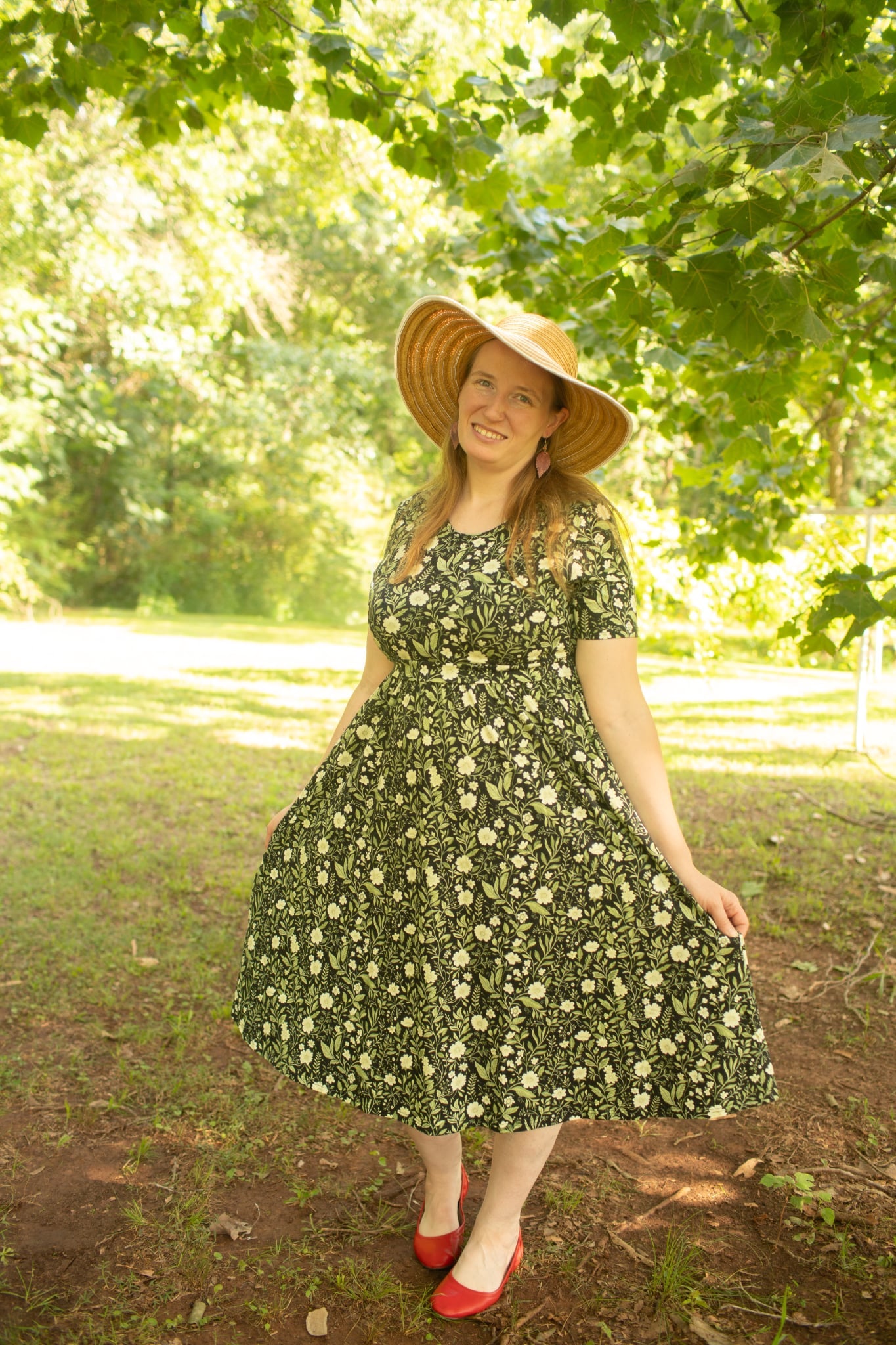 Pre-order "Blossoming Ivy" Cotton Homestead Midi Dress