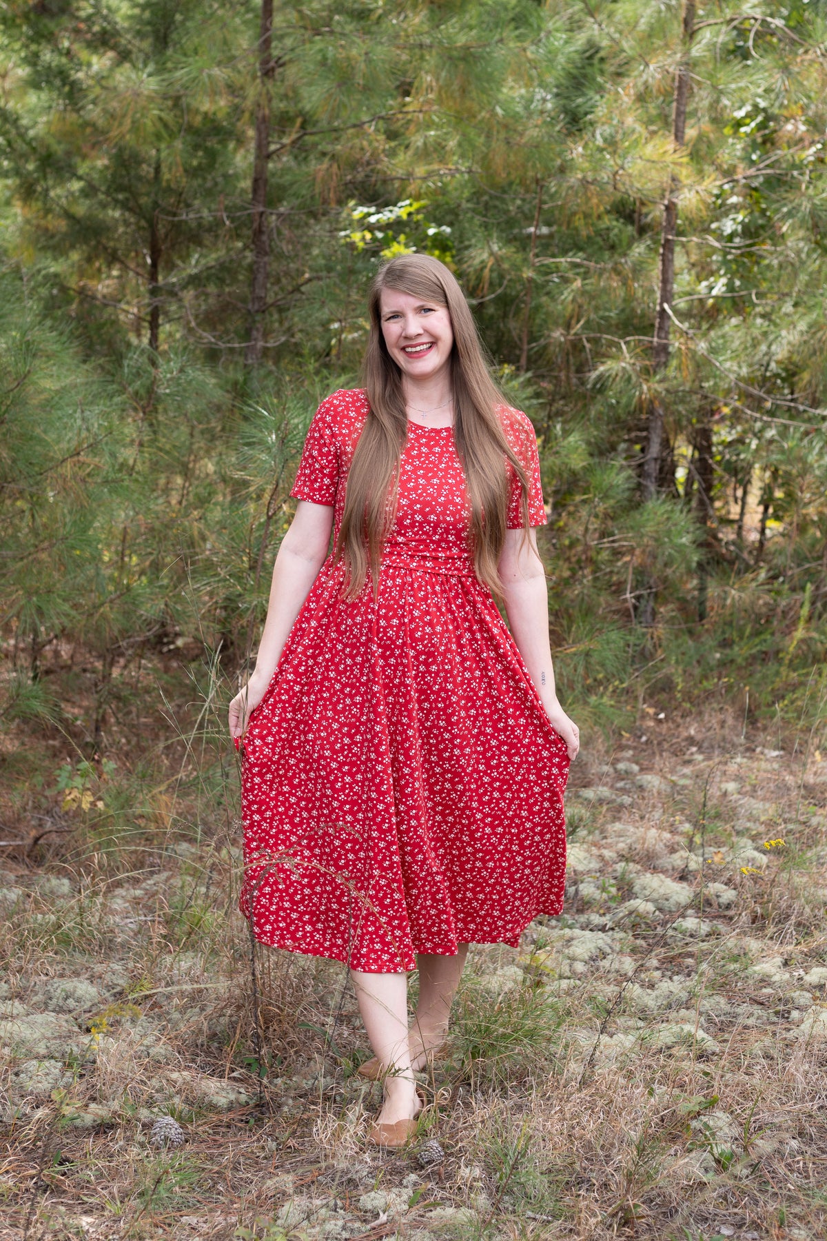 Pre-Order "Ruby"  Cotton Midi Dress