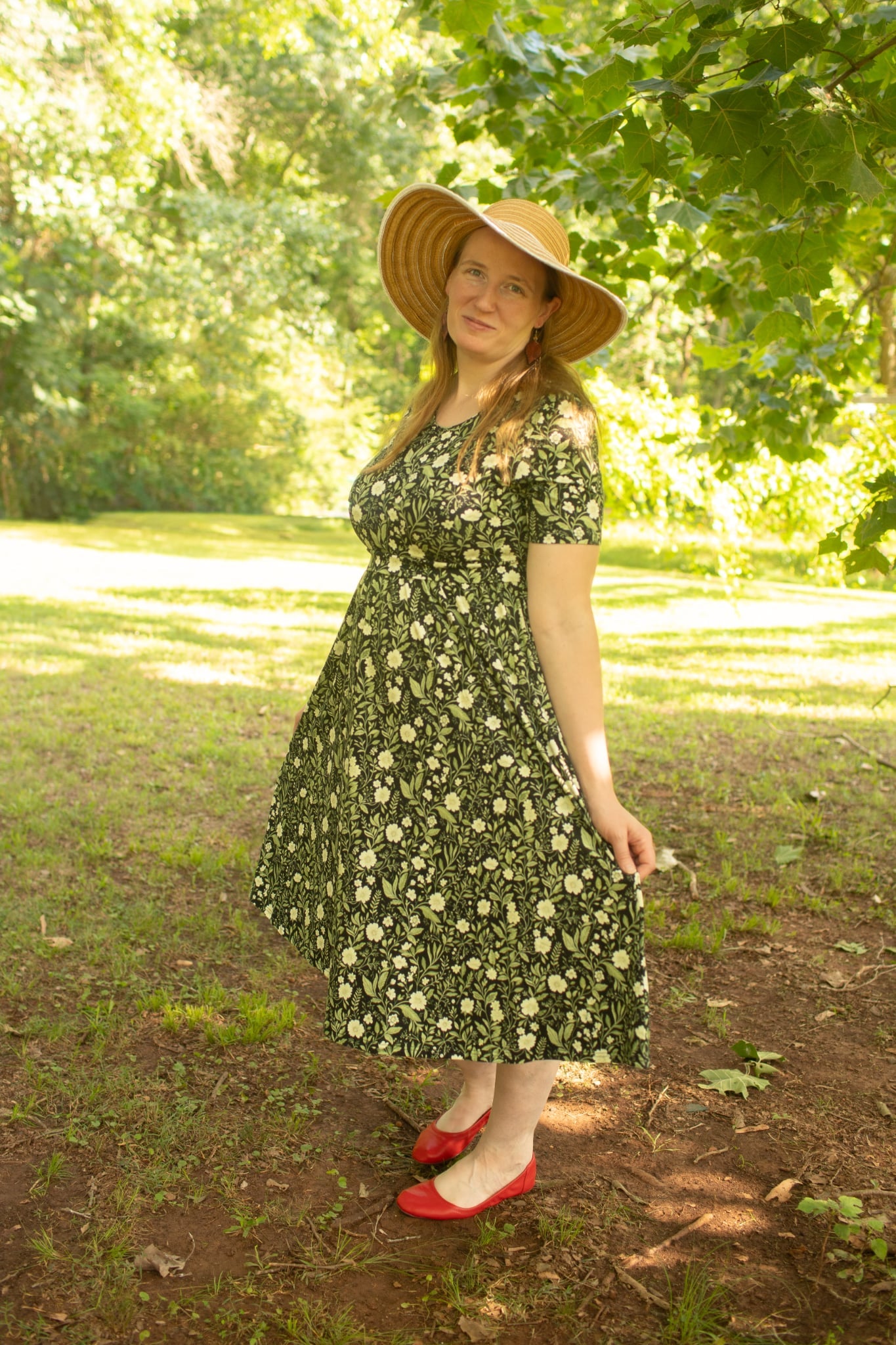 Pre-order "Blossoming Ivy" Cotton Homestead Midi Dress