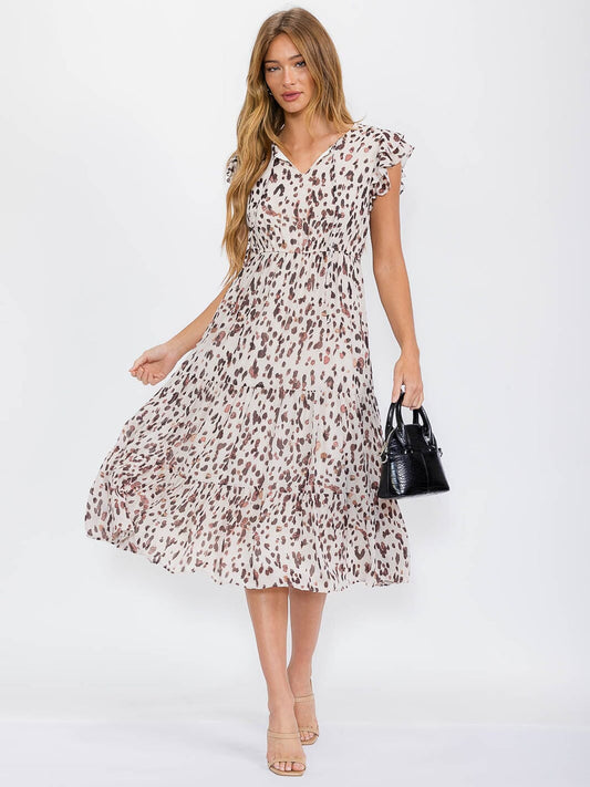 Animal Print Midi Dress