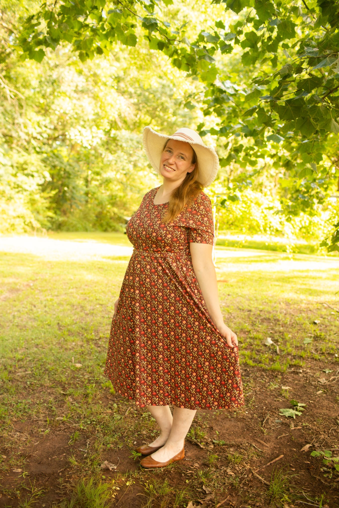Pre-order "Daisy Blossoms"  Cotton Homestead Midi Dress