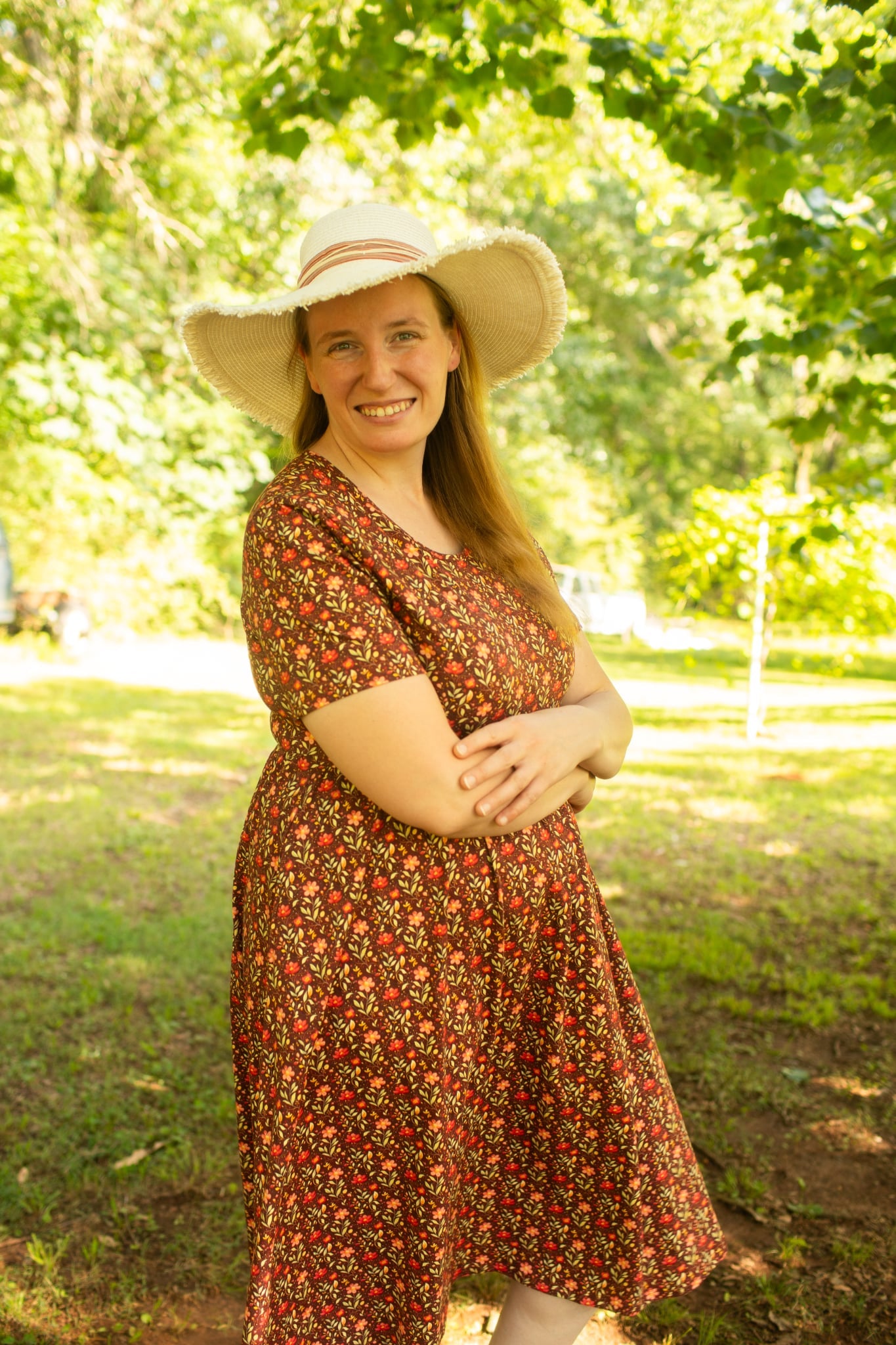 Pre-order "Daisy Blossoms"  Cotton Homestead Midi Dress