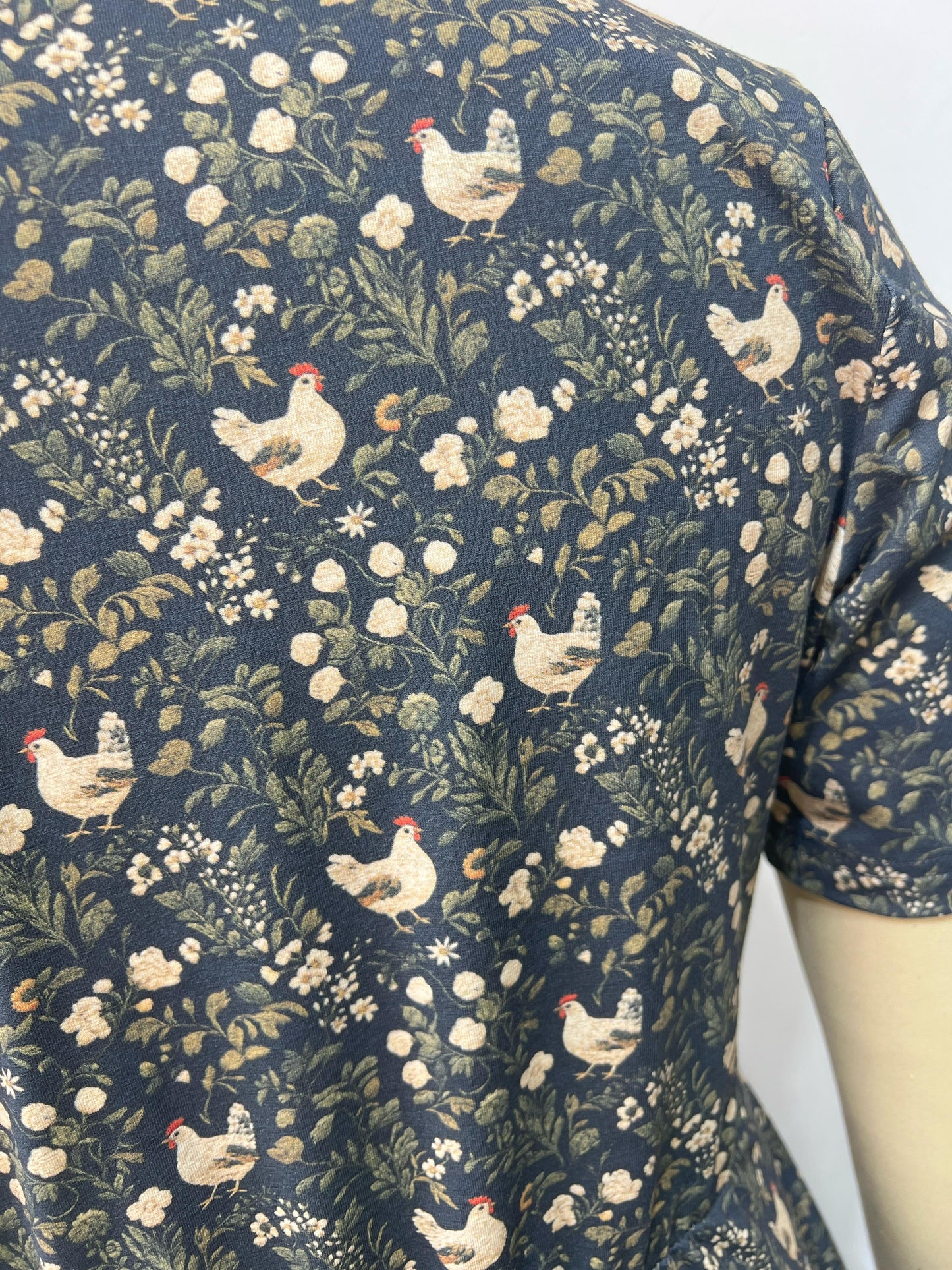 Pre-Order Cotton Chicken Print Twirl Dress
