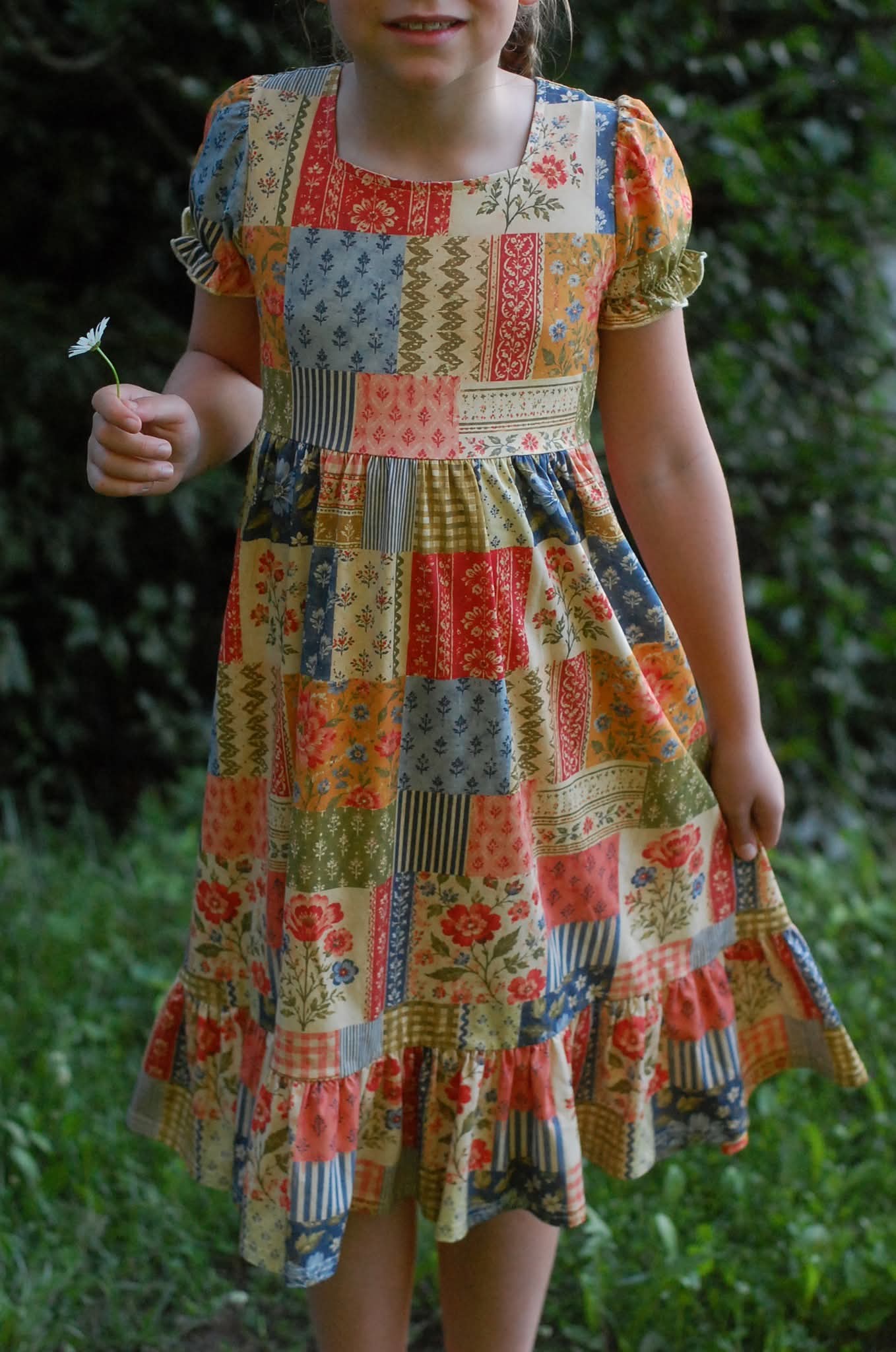 Pre-order Girls "Heritage Patchwork"  Cotton Tiered Dress