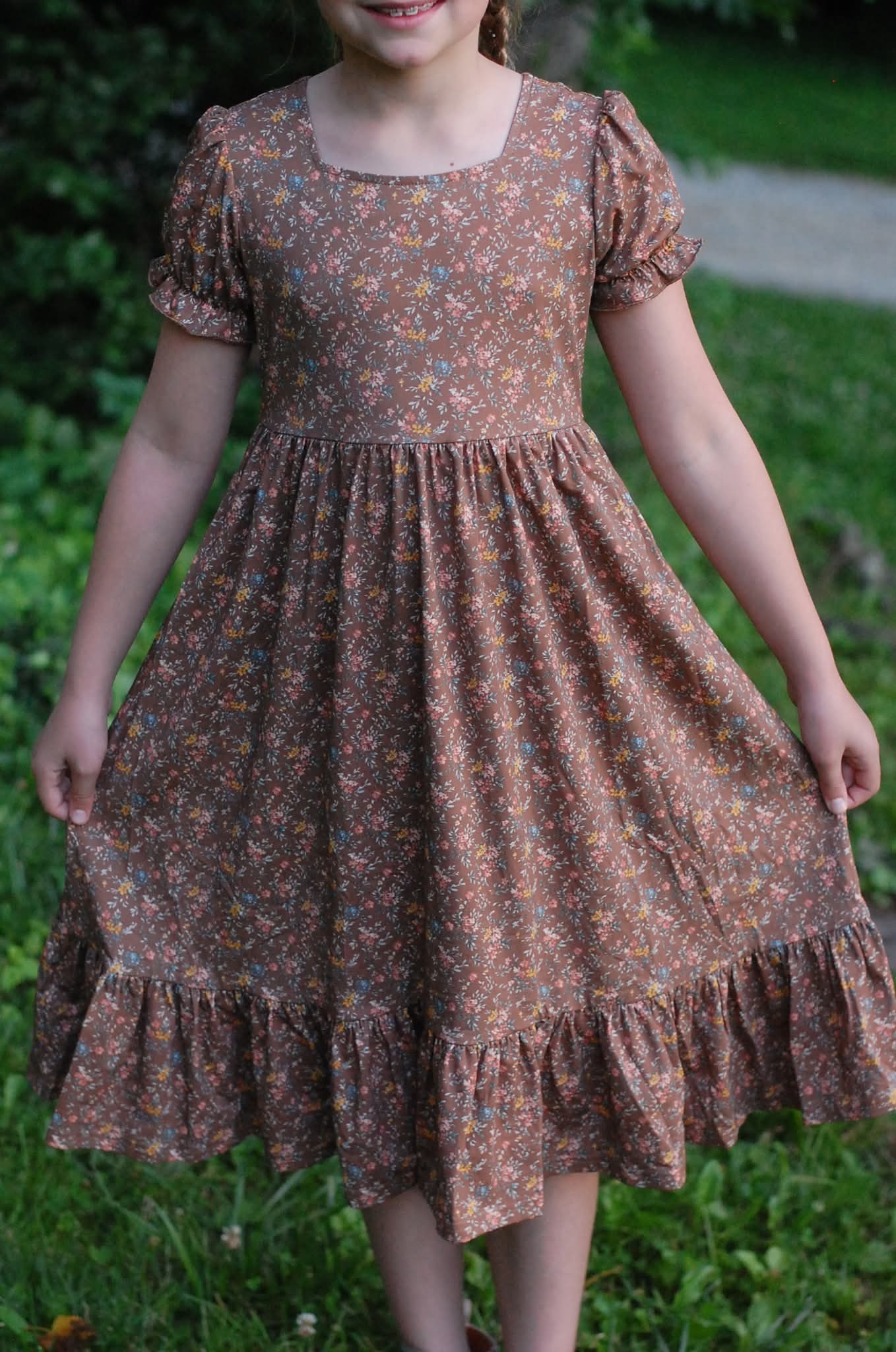 Pre-Order Girls "Little Dress on the Prairie" Cotton Tiered Dress