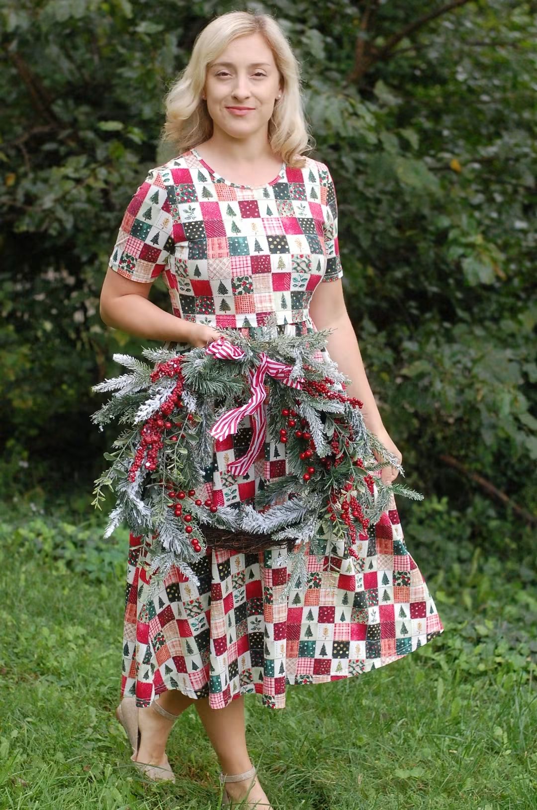 Pre-Order "Holiday Cheer"  Cotton Midi Dress