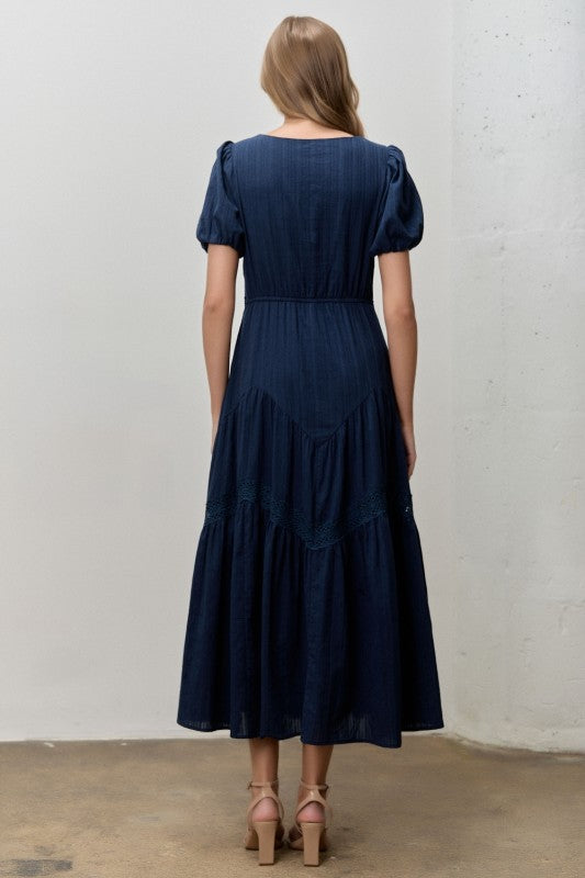Pre-Order 100% Cotton Dress in Navy