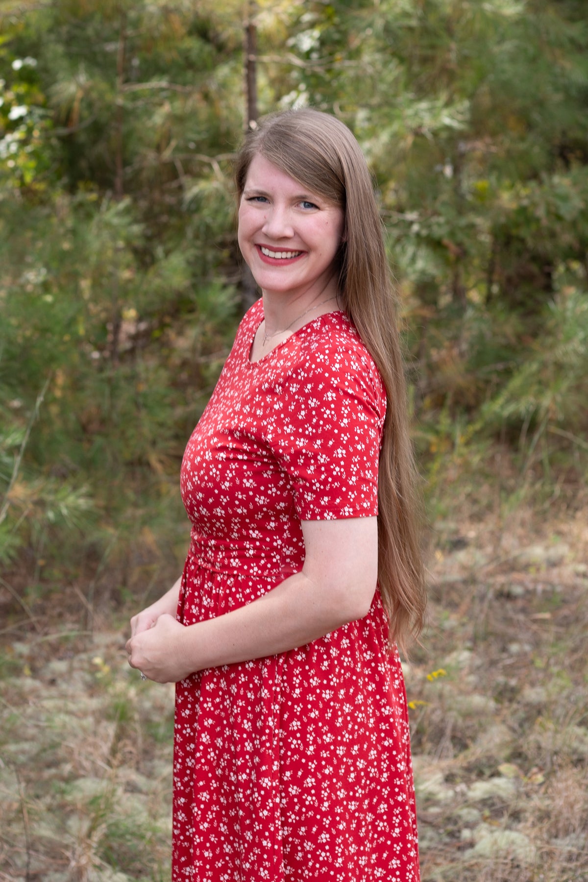 Pre-Order "Ruby"  Cotton Midi Dress